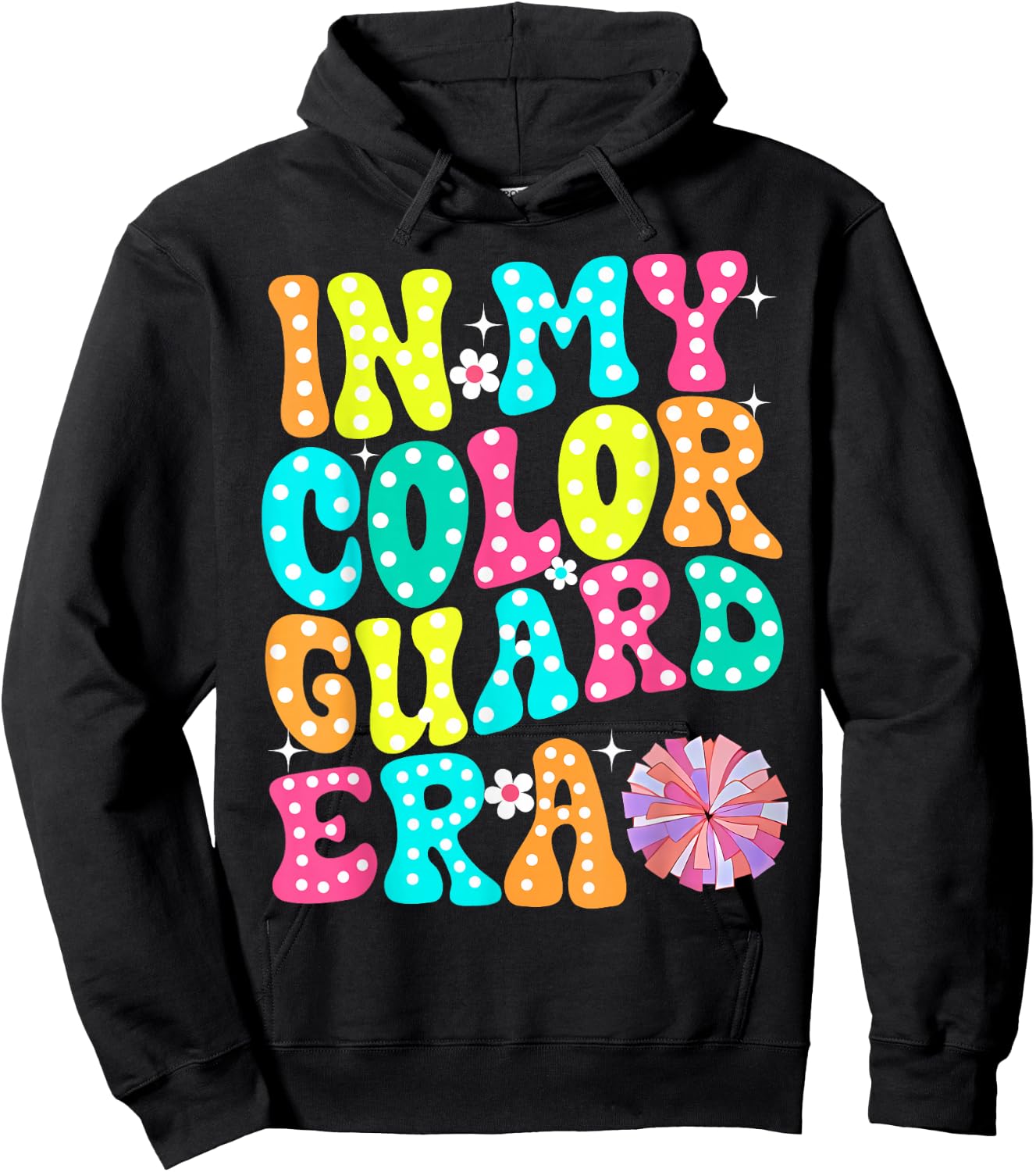 In My Color Guard Era Birthday Color Guard Senior Mom Hoodie - Hoodie | Black