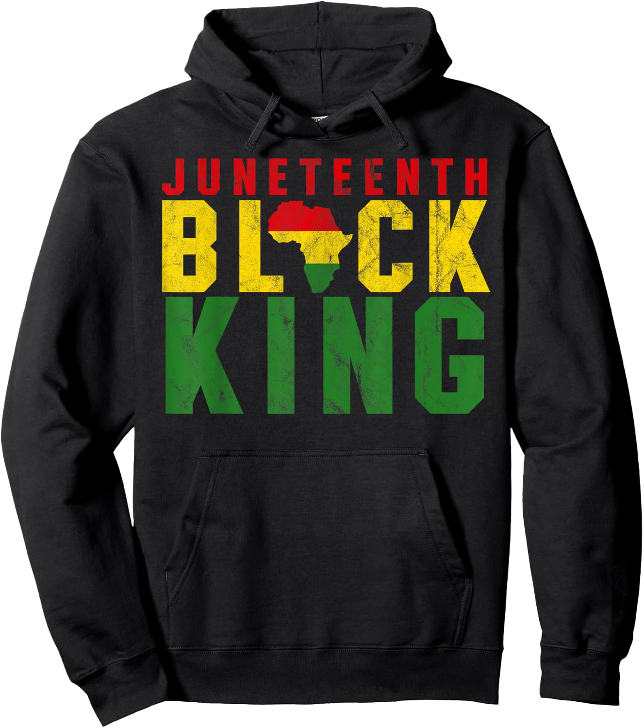 Juneteenth Black King Emancipation Day Melanin Black Hoodie - Hoodie | Black