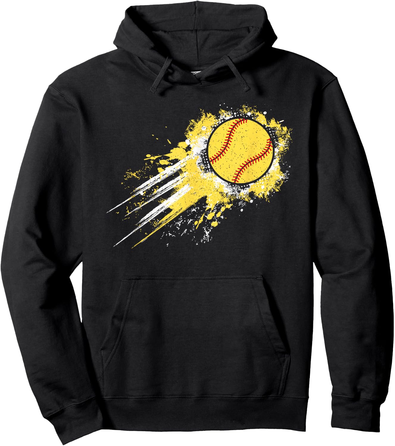 Softball Player Vintage Softball Lover Men Boys Kids Hoodie - Hoodie | Black