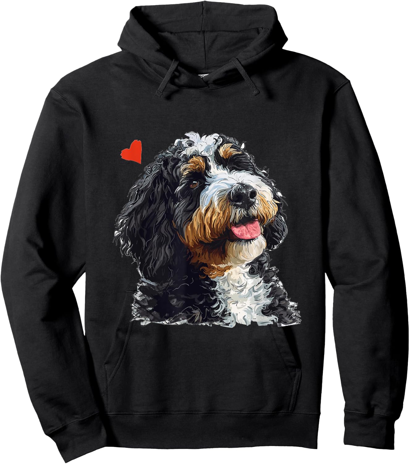 Bernedoodle Dog Breed Pet Cute Bernedoodle Graphic Women Kids Hoodie - Hoodie | Black