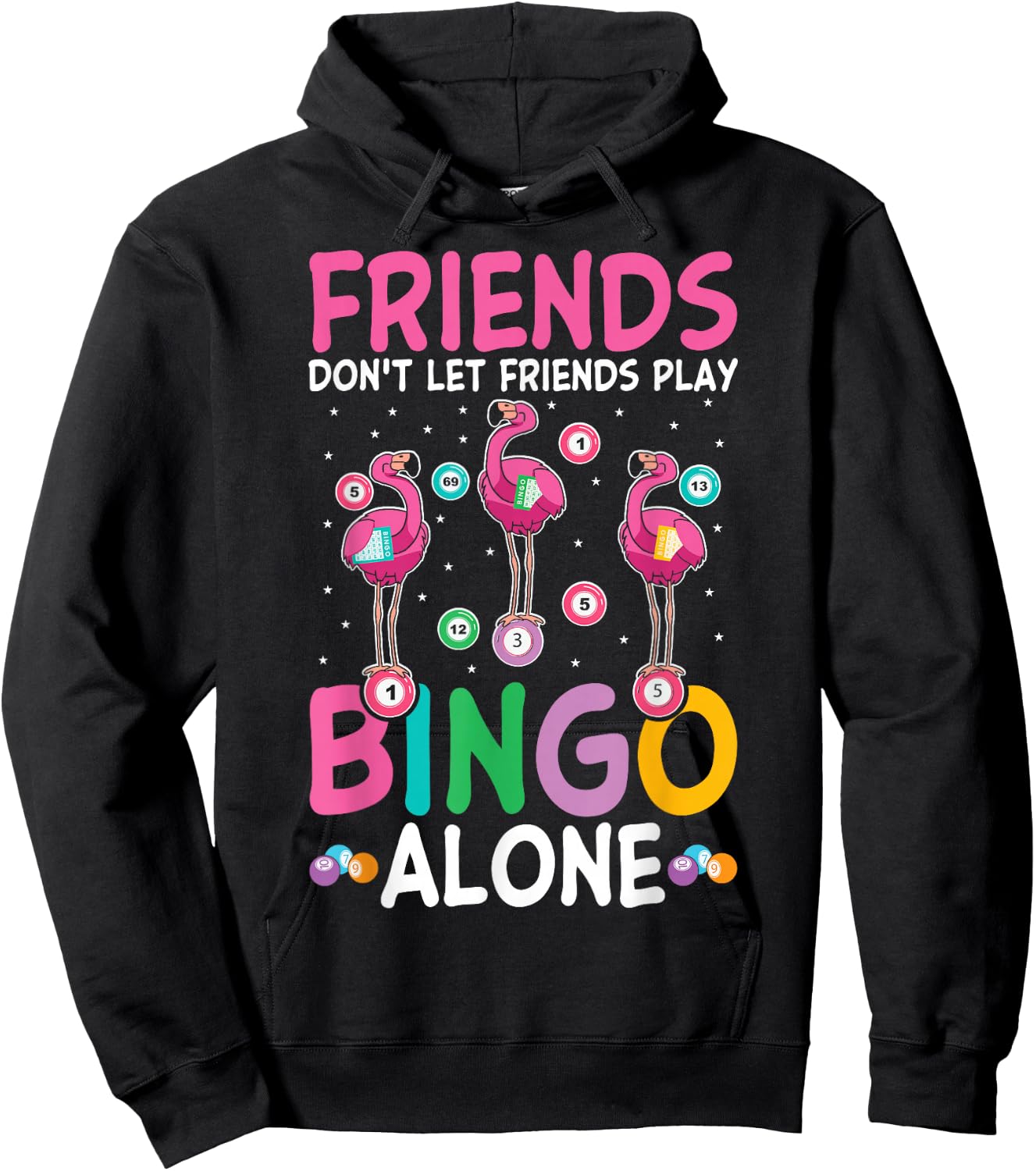 Girls night Bingo Sisters Funny bingo squad Hoodie - Hoodie | Black