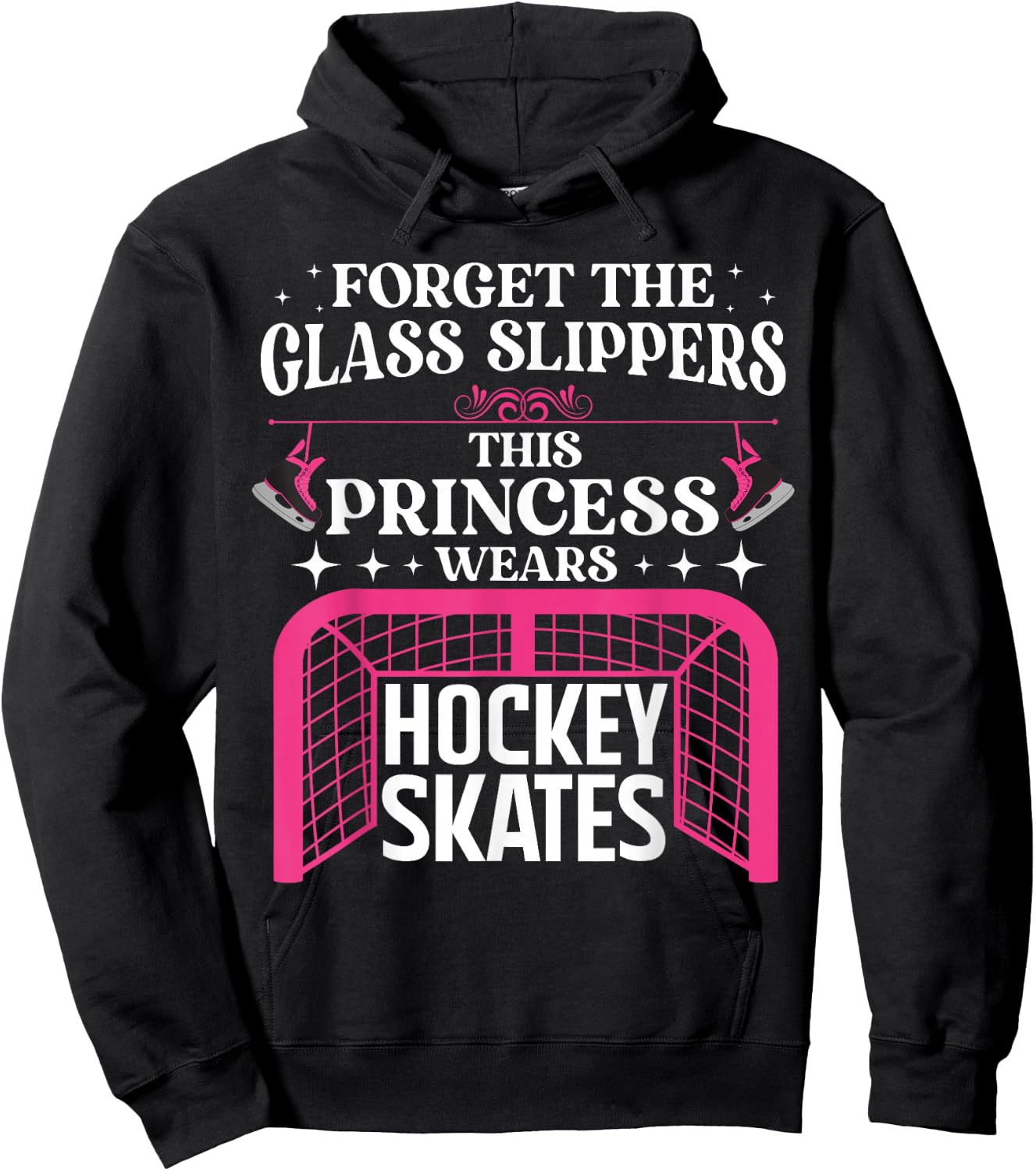 Funny Ice Hockey Art Girls Ice Hockey Player Lover Hoodie - Hoodie | Black