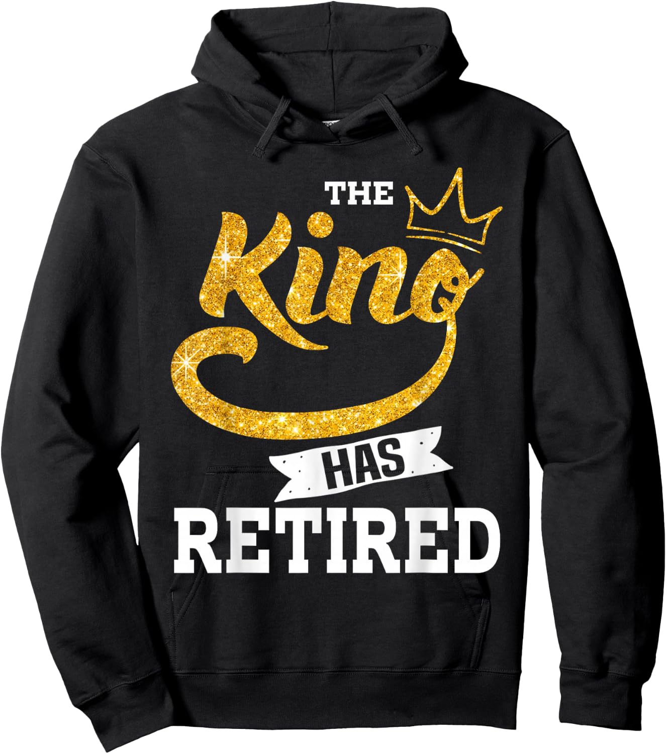 The king has retired Hoodie - Hoodie | Black
