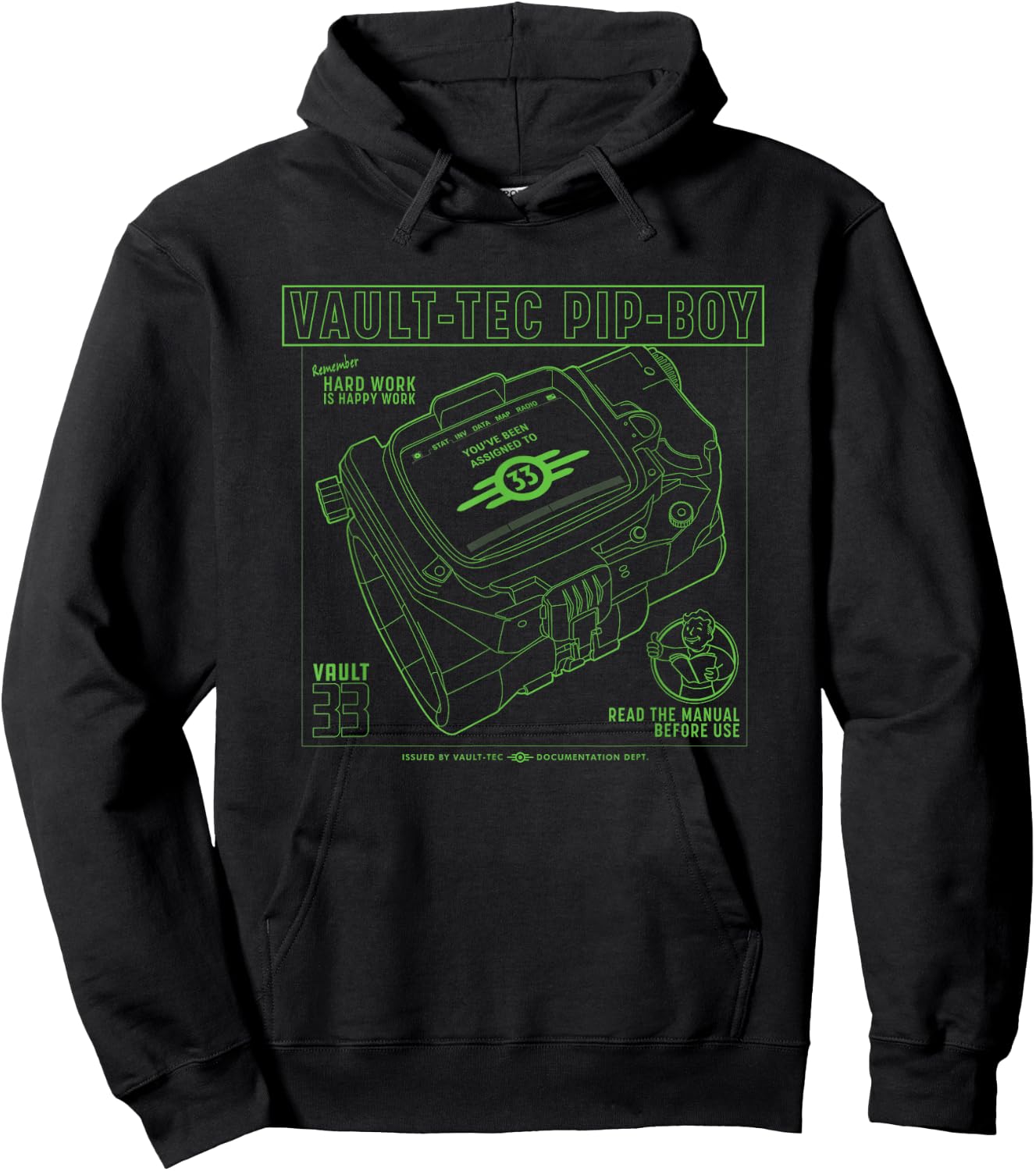 Fallout - Vault-Tec Pip-Boy Hoodie - Hoodie | Black