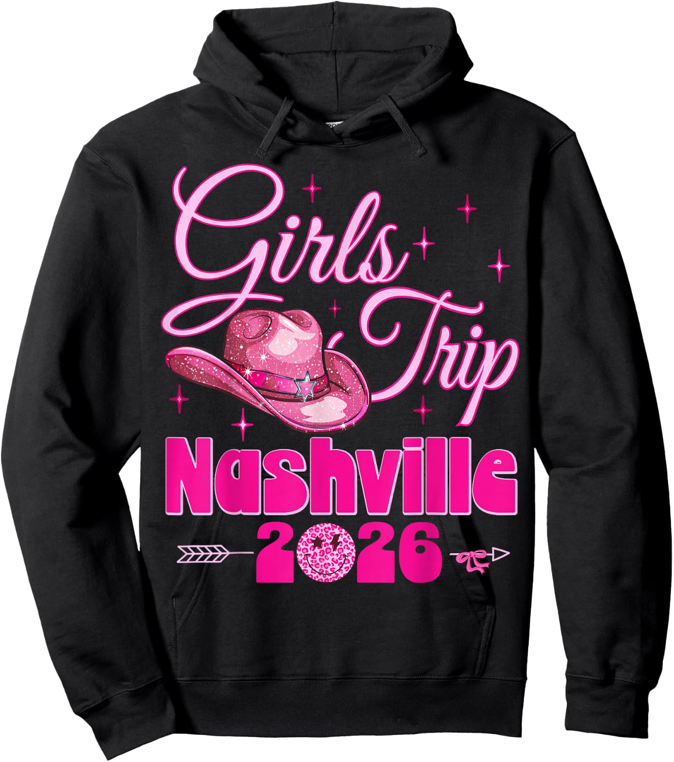 Girls Trip Nashville 2026 Girls Weekend Bday Nashville Trip Hoodie - Hoodie | Black