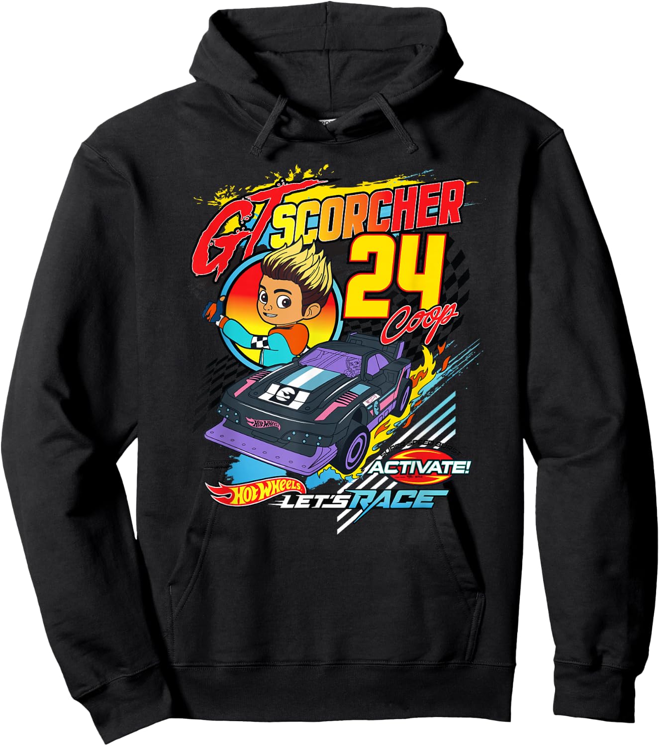 Hot Wheels Let's Race - GT Scorcher Hoodie - Hoodie | Black