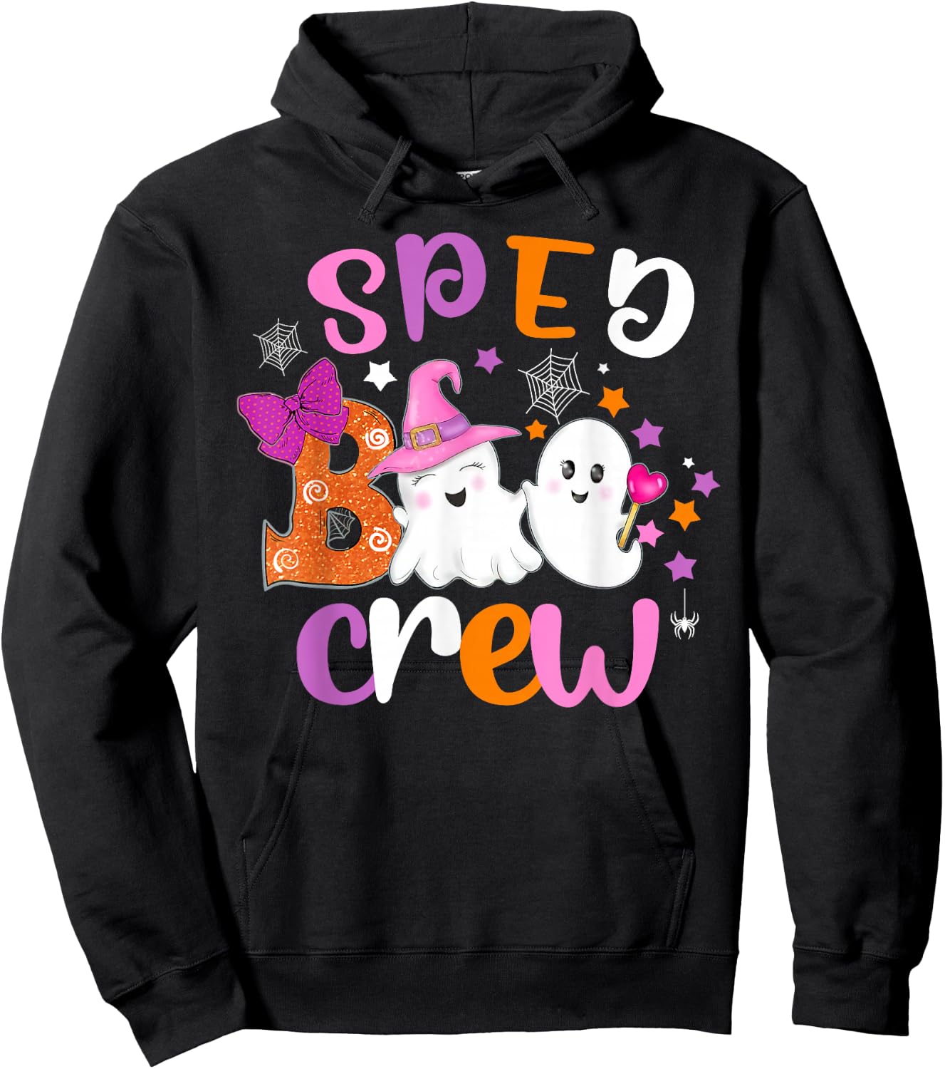 SPED Boo Crew Halloween Speech Therapy shirt SPED Halloween Hoodie - Hoodie | Black