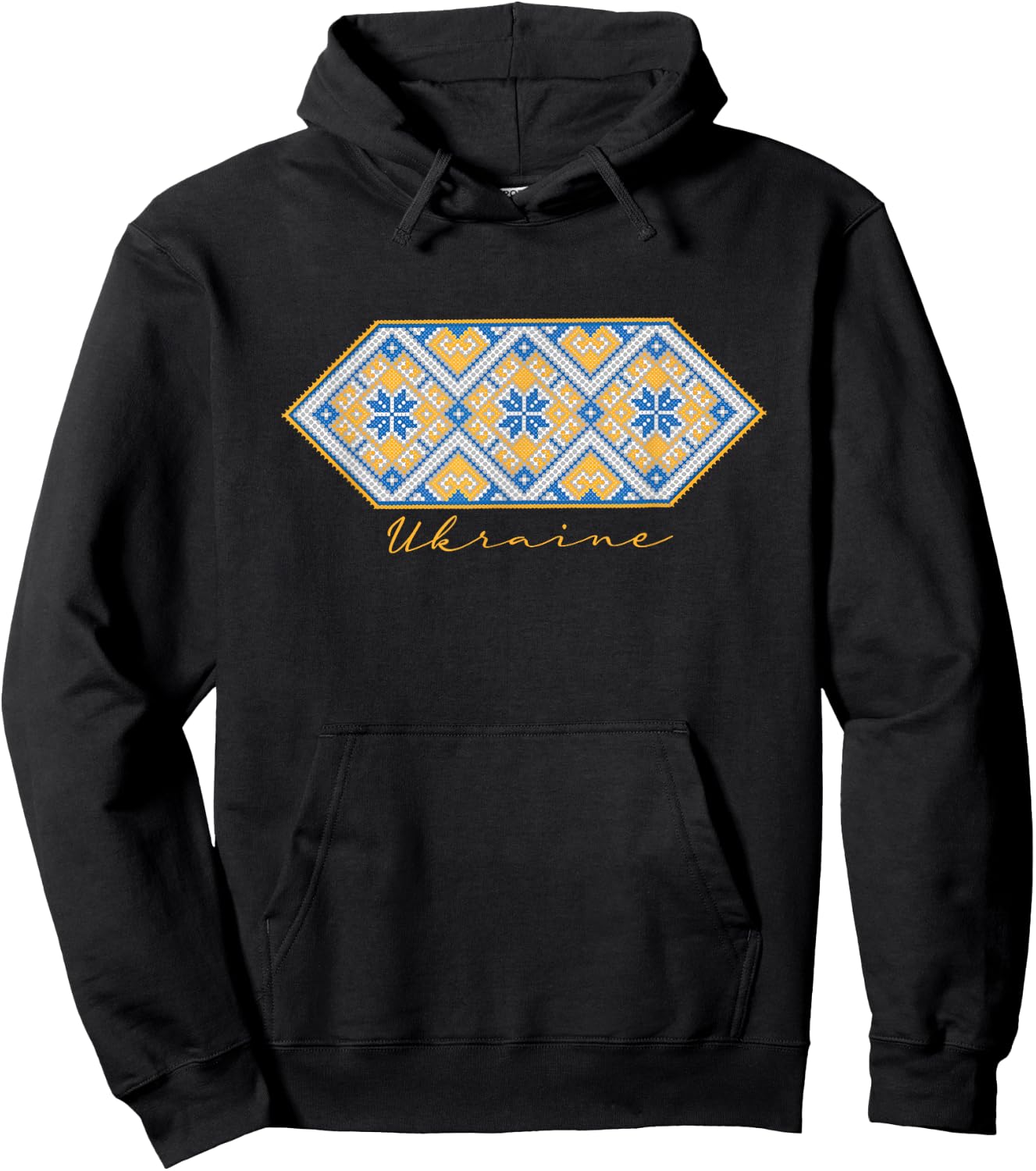 Ukrainian Vyshyvanka Traditional Ornament of Ukraine Hoodie - Hoodie | Black