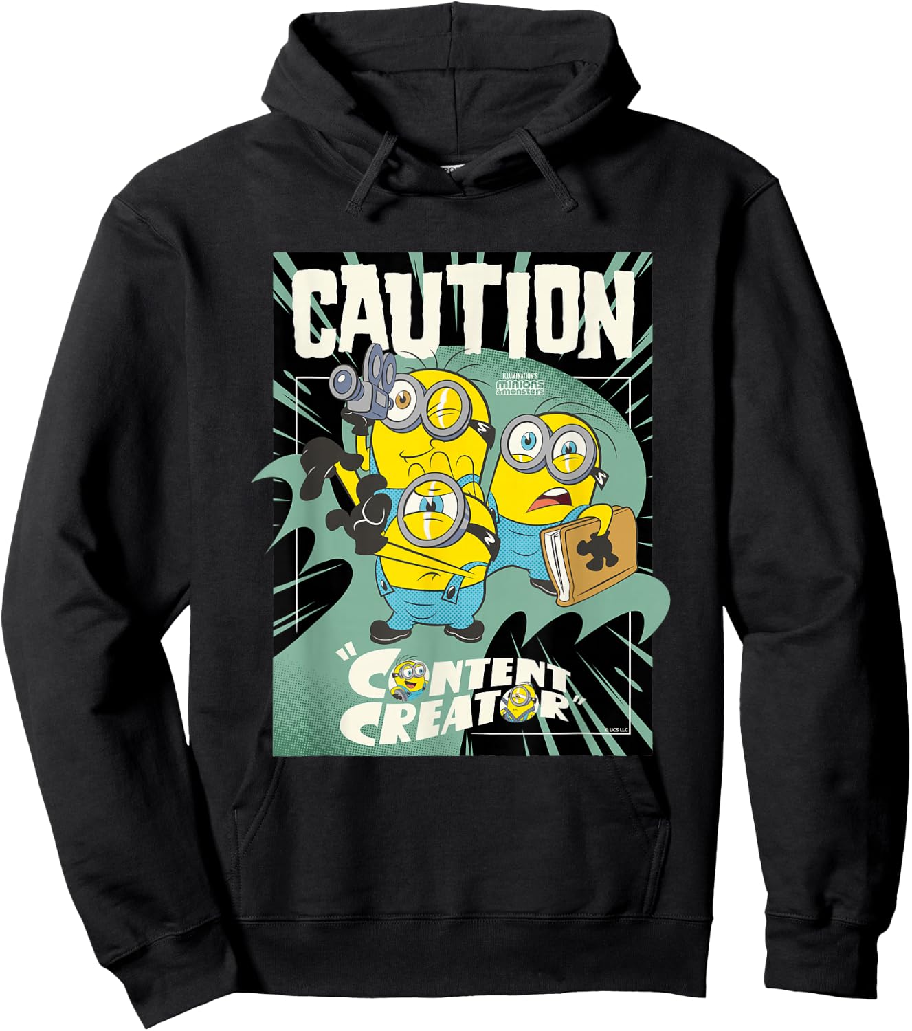 Minions & Monsters Caution Content Creator Hoodie - Hoodie | Black