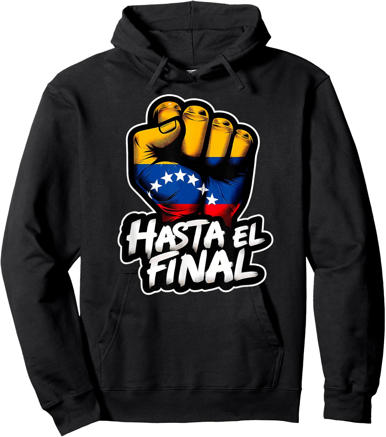 Hasta EL Final Venezuela Flag Bandera de Venezuela 2024 Hoodie - Hoodie | Black