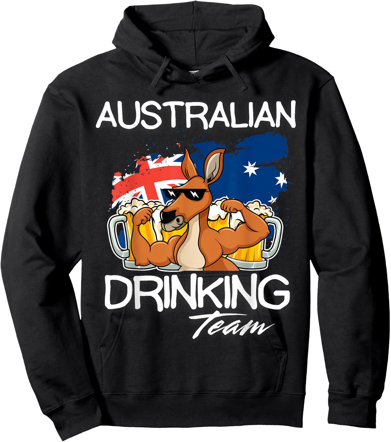 Classic Australian Drinking Team Beer Drinker Australia Hoodie - Hoodie | Black