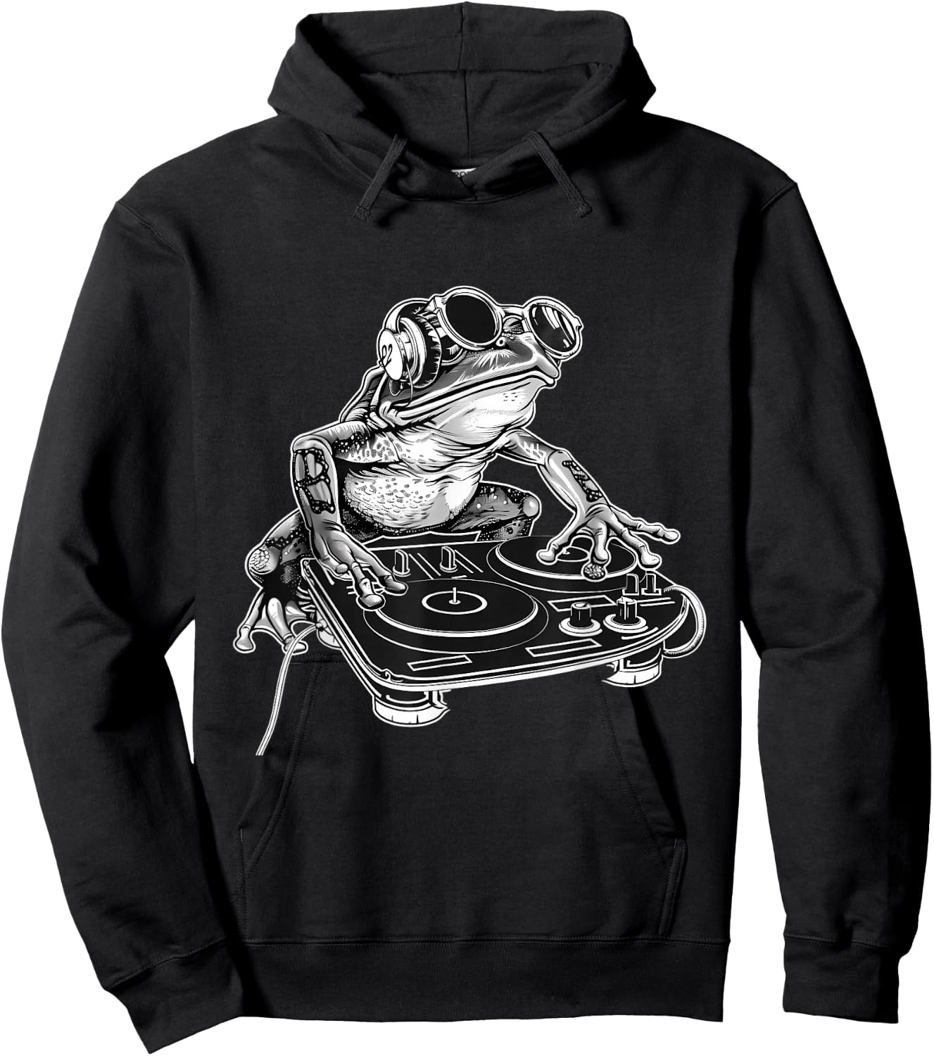 Frog Music DJ Music Producer Turntable DJ Frog Beatmaker Hoodie - Hoodie | Black