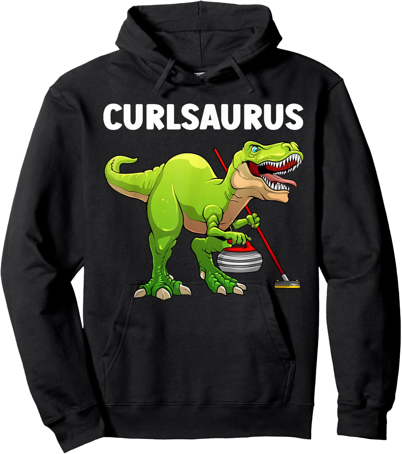 Funny Curling Art Women Curler Curling Sport Lover Hoodie - Hoodie | Black