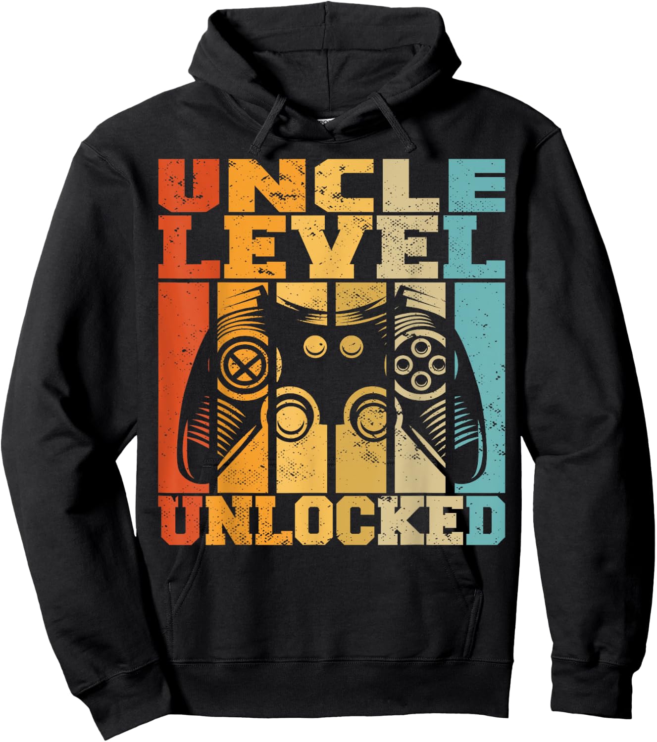 Uncle Level Unlocked Baby Announcement Uncle Gamer Hoodie - Hoodie | Black