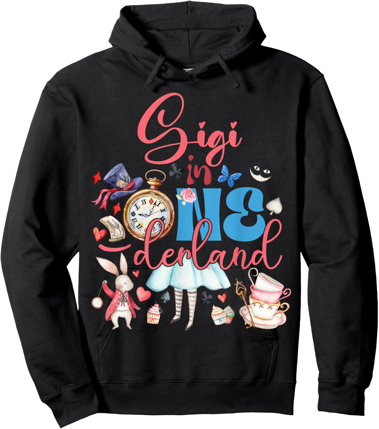Alice Gigi in ONEderland Birthday Family Hoodie - Hoodie | Black