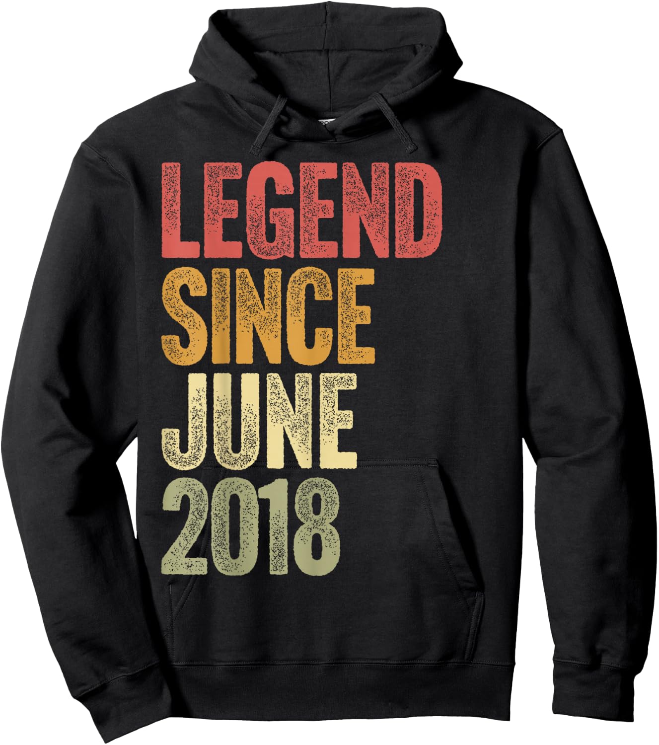 8 Year Old Legend Since June 2018 Retro 8th Birthday Hoodie - Hoodie | Black