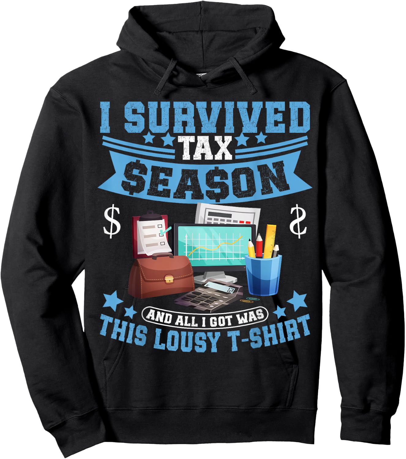 I Survived Tax Season Accounting Tax Season CPA Hoodie - Hoodie | Black
