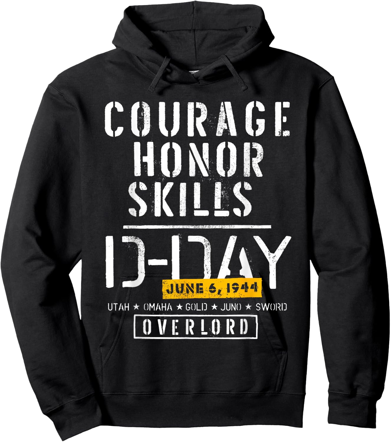 D-Day Overlord Normandy Landing 1944 Remembrance Hoodie - Hoodie | Black
