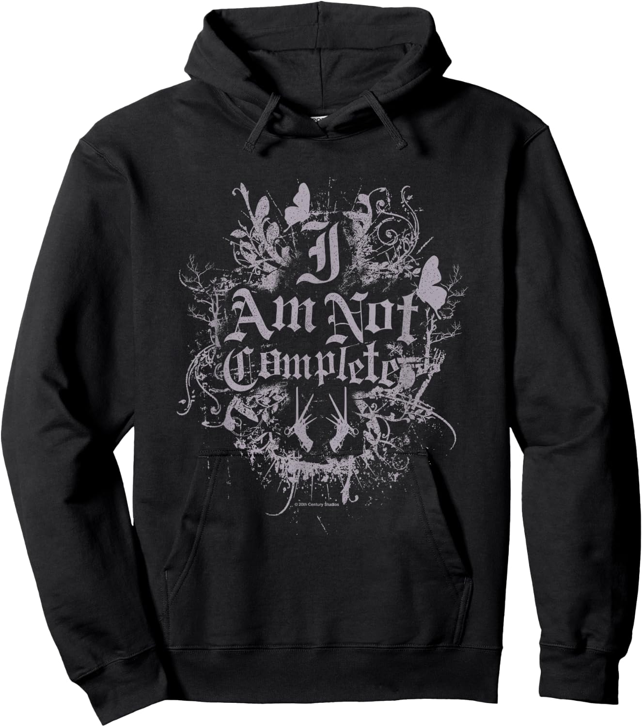 Edward Scissorhands I Am Not Complete Vintage Gothic Logo Hoodie - Hoodie | Black