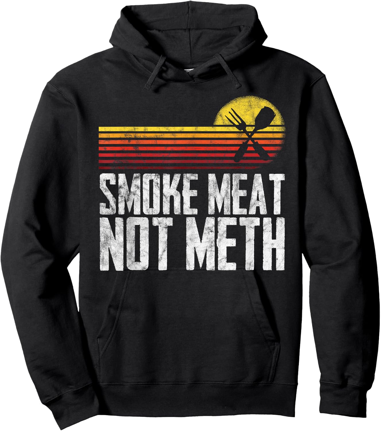 Smoke Meat Not Meth Brisket BBQ Grill Hoodie - Hoodie | Black
