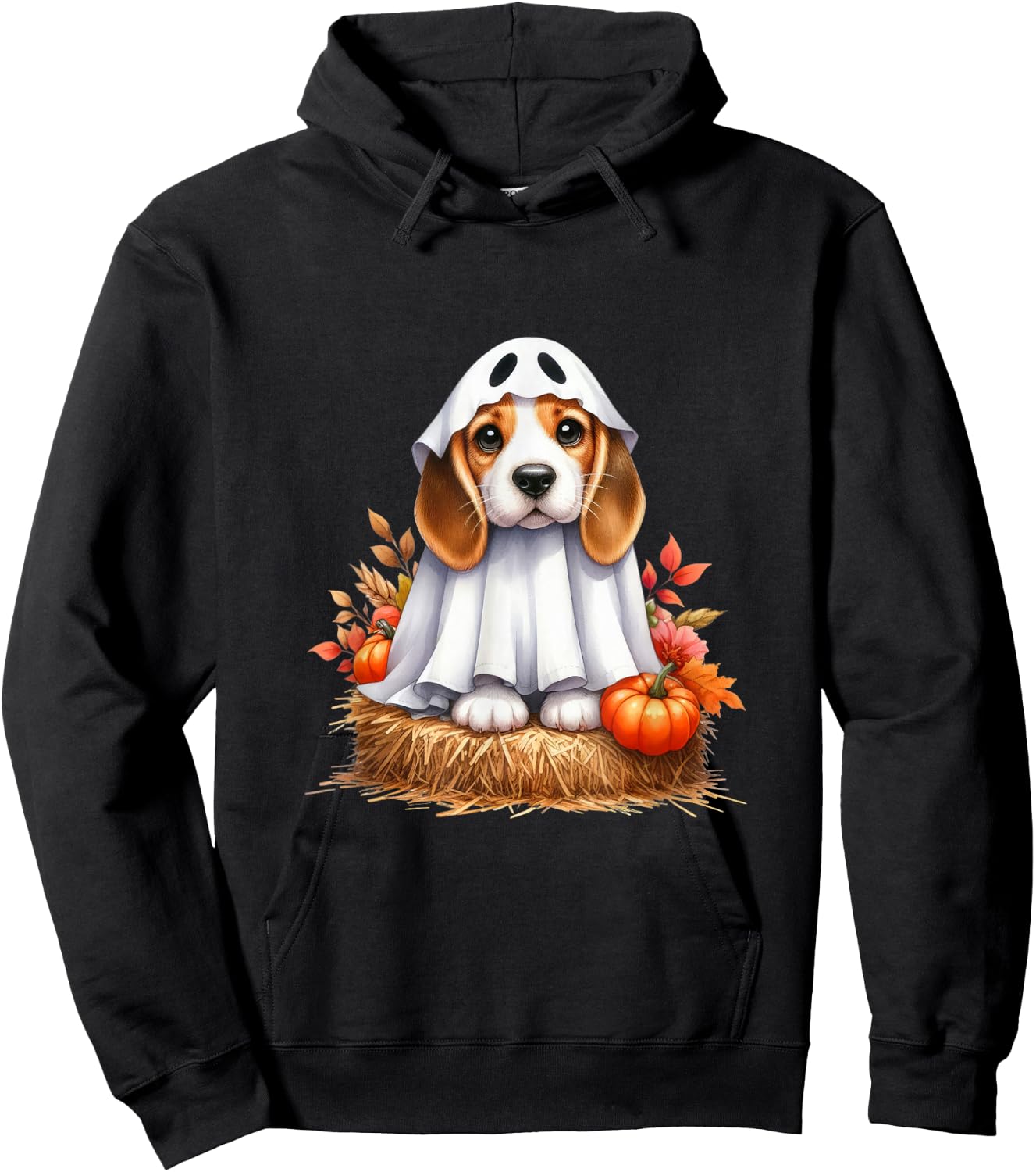 Cute Halloween Beagle dog as ghost dog owner dogs Men Women Kids Hoodie - Hoodie | Black