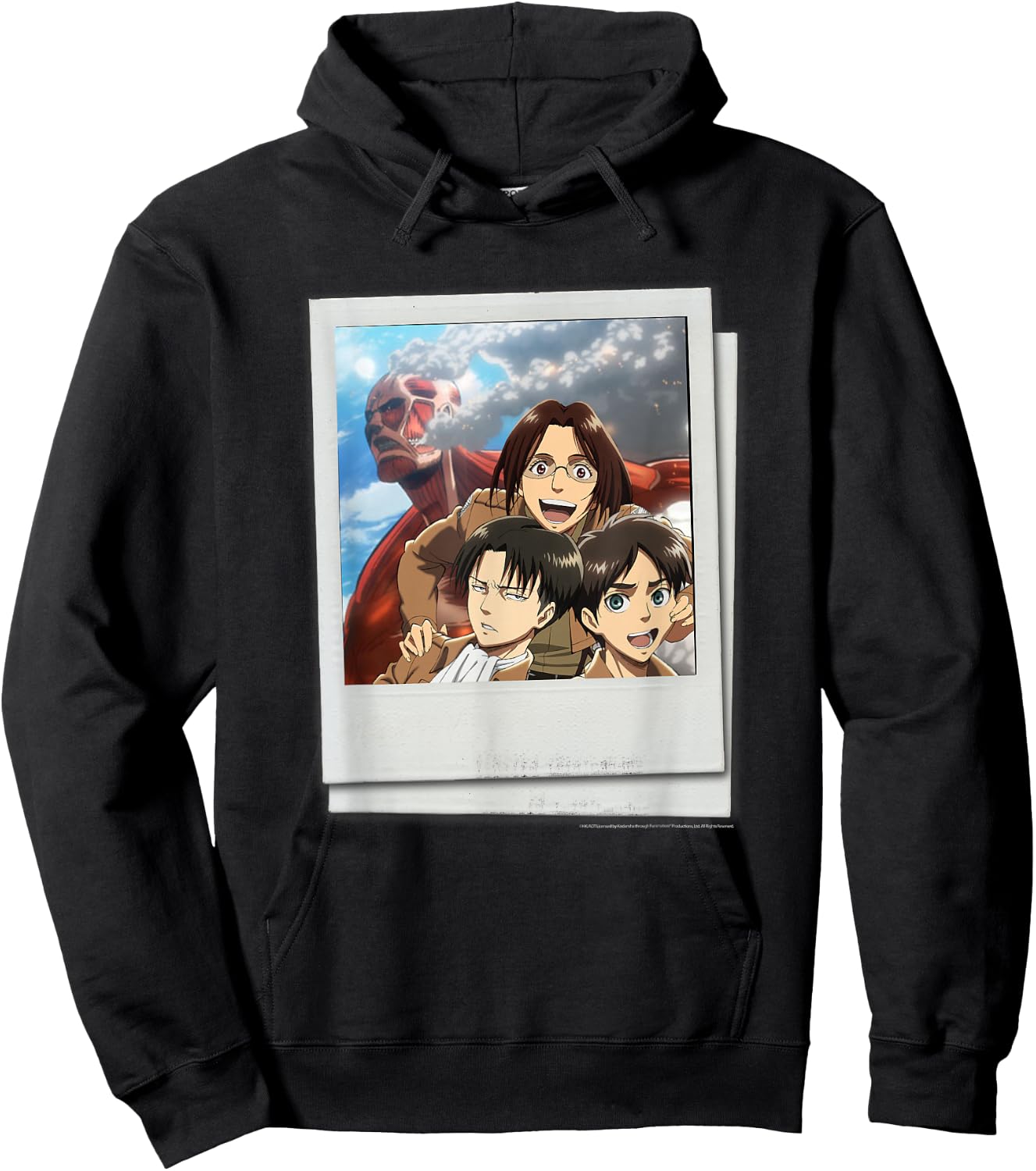 Attack on Titan See The Walls! Tourist Polaroid Photo Anime Hoodie - Hoodie | Black