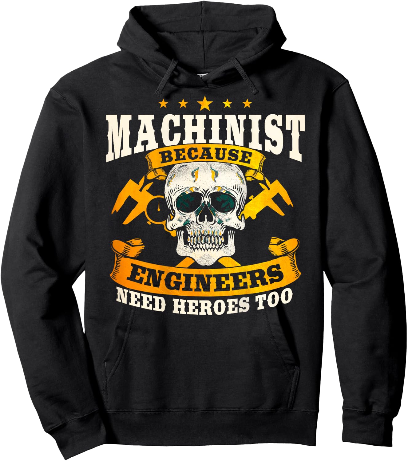 Machinist Gifts Design On Back Of Clothing Hoodie - Hoodie | Black