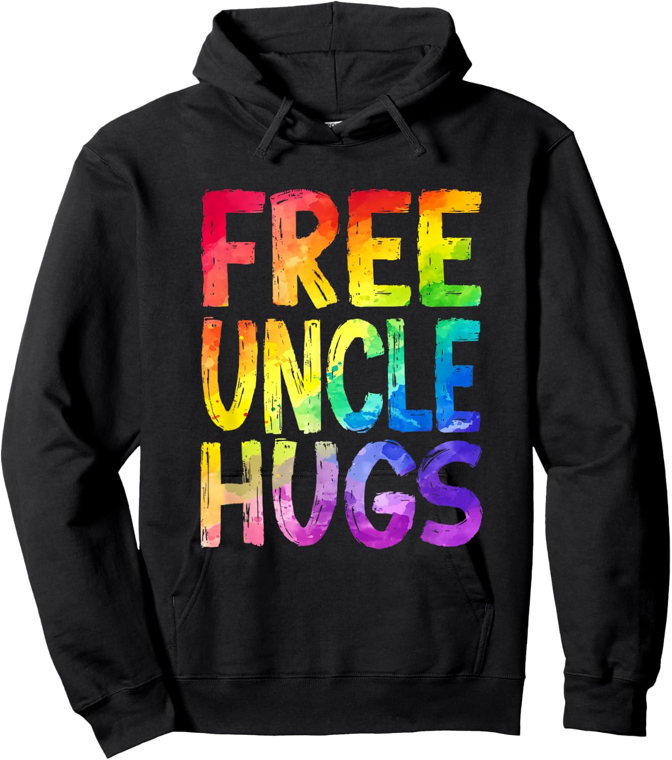 Free Uncle Hugs Lgbt Pride Lgbtq Lesbian Gay Rainbow Hoodie - Hoodie | Black