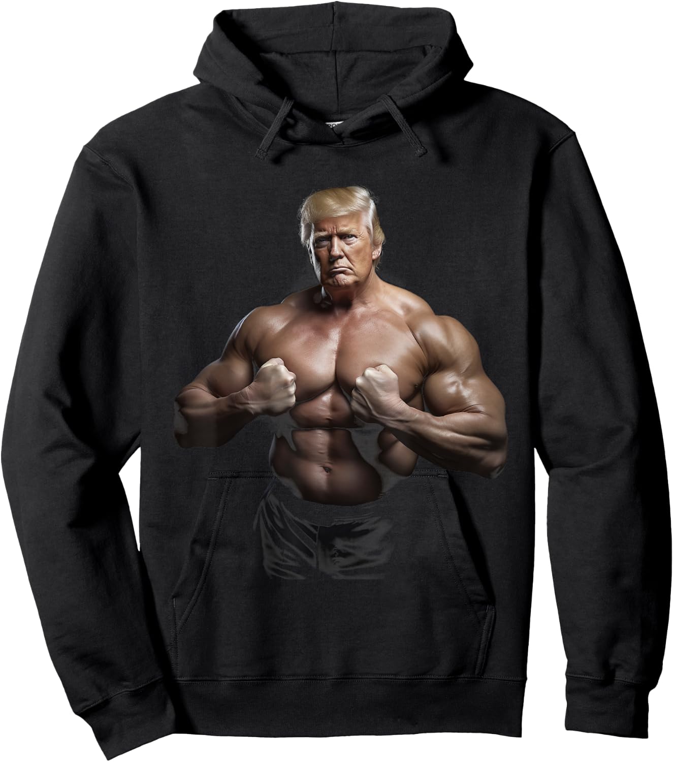 Donald Pump Bodybuilder America Gym Fitness Trump 2024 Hoodie - Hoodie | Black