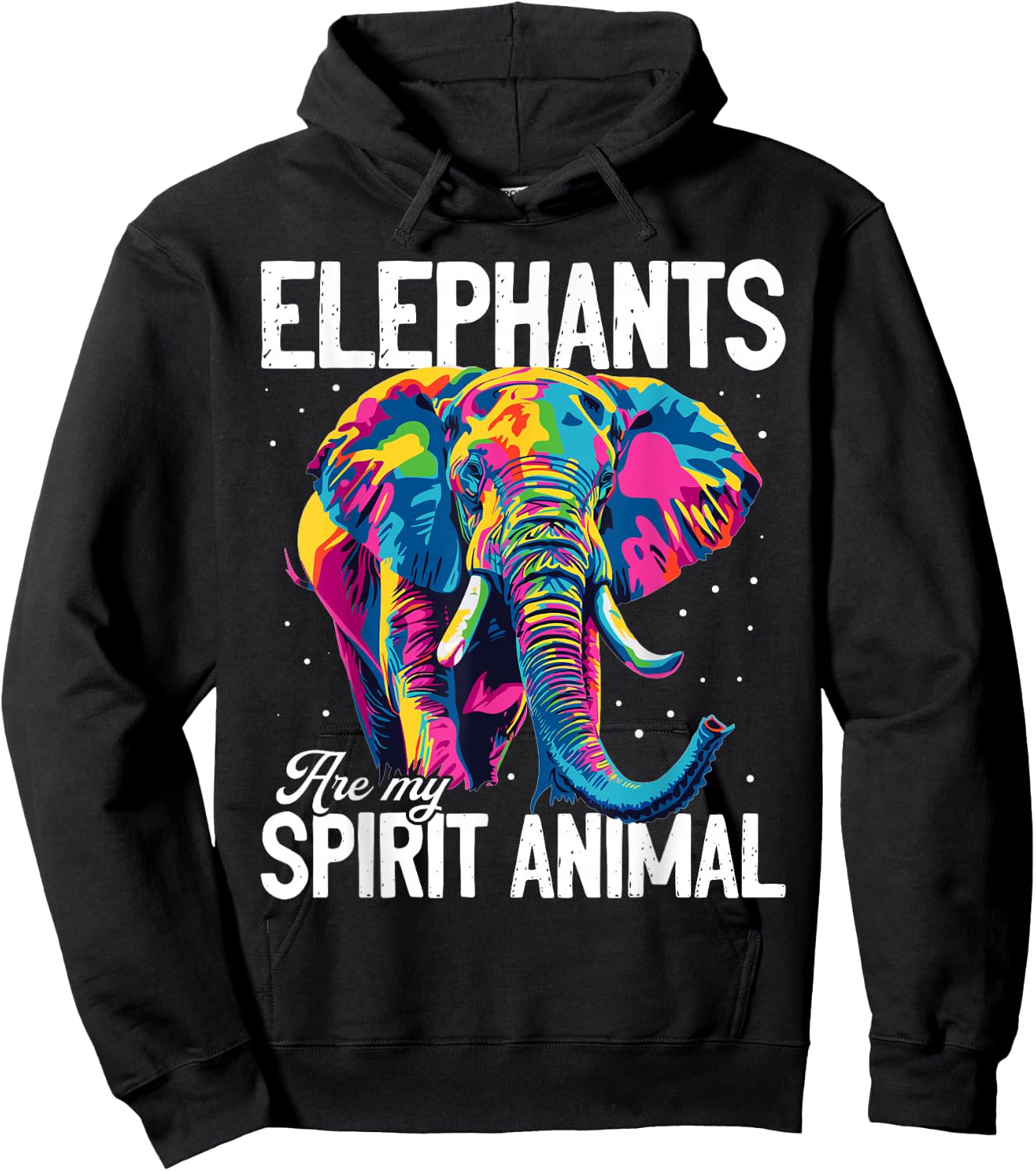 Funny Elephant Animal Elephants are my spirit animal Hoodie - Hoodie | Black