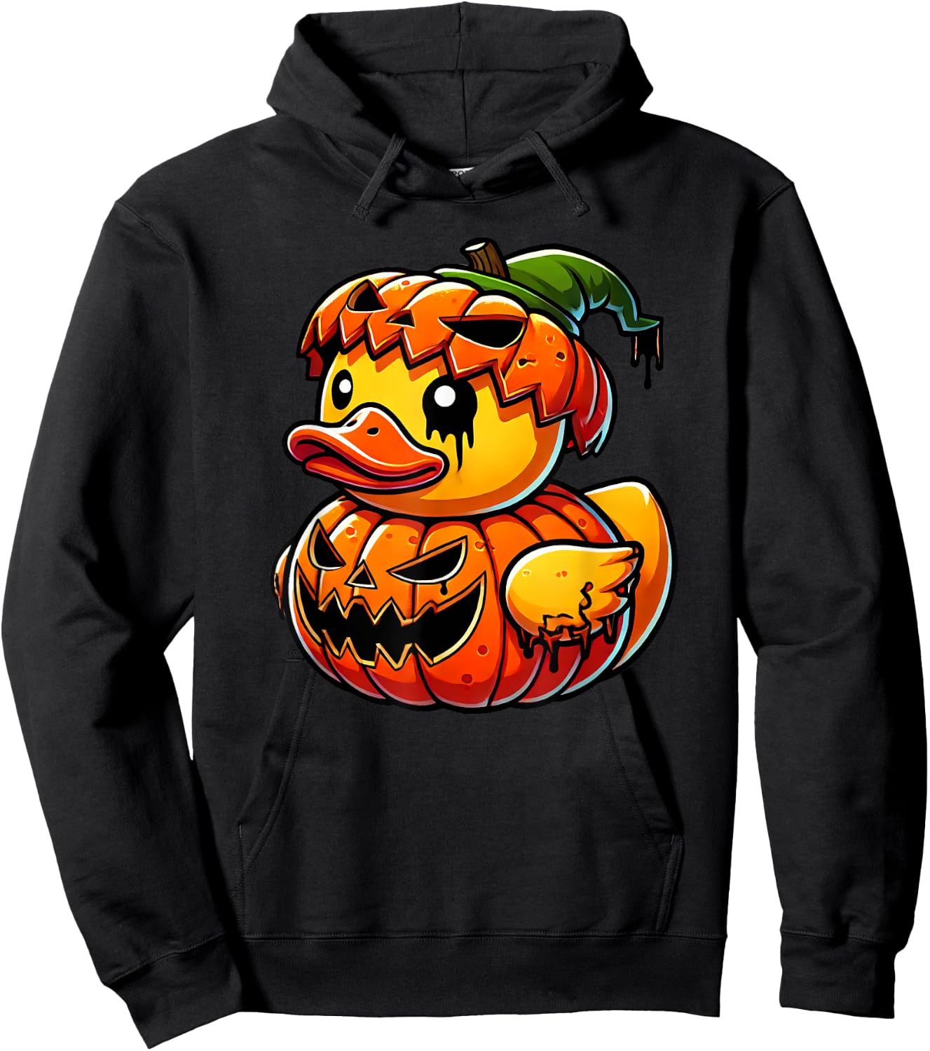 Funny Duck Pumpkin Halloween Costume Boys Girls Kids Hoodie - Hoodie | Black