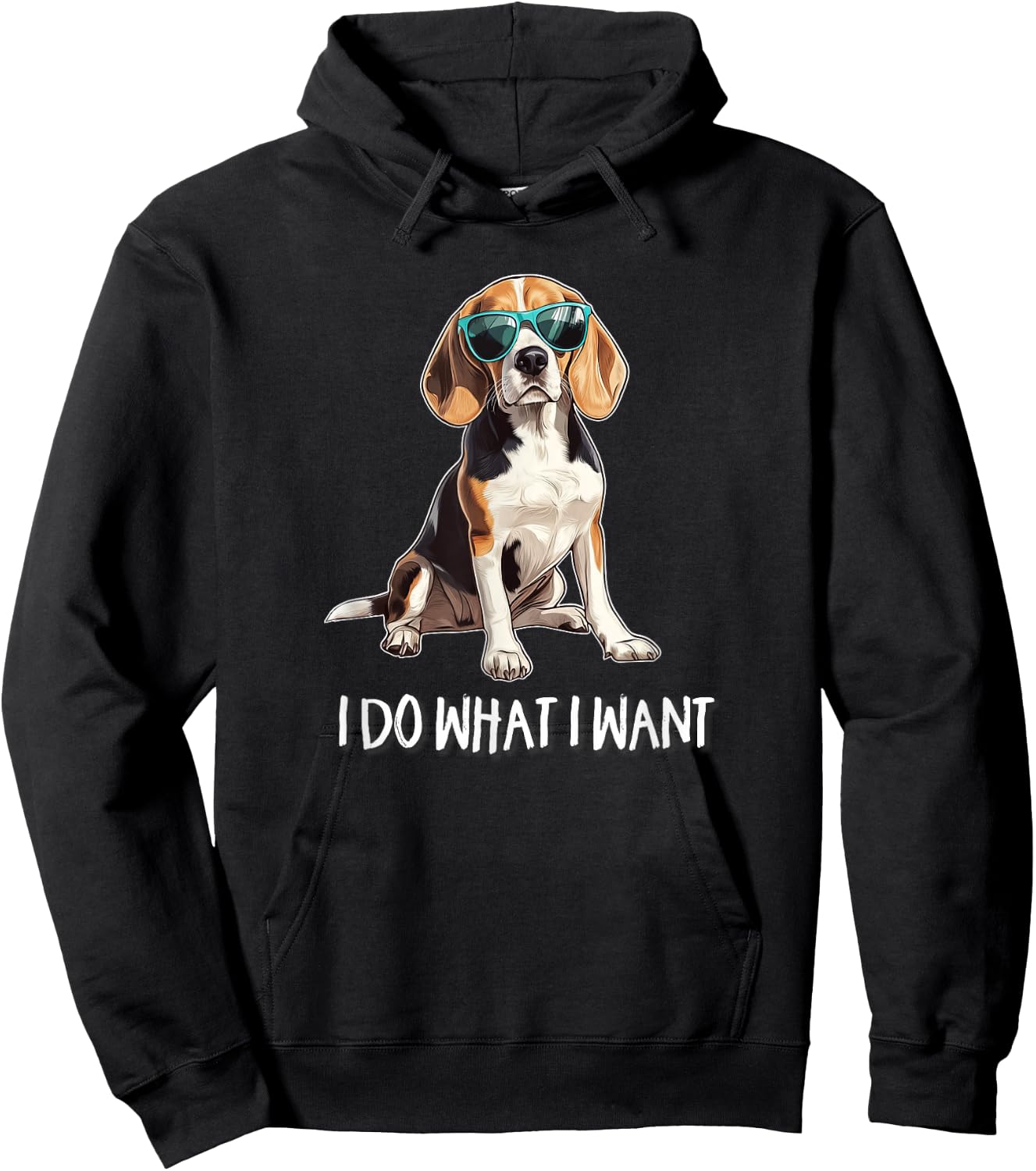 & Sunglasses Funny Do What I Want Beagle Lover Hoodie - Hoodie | Black