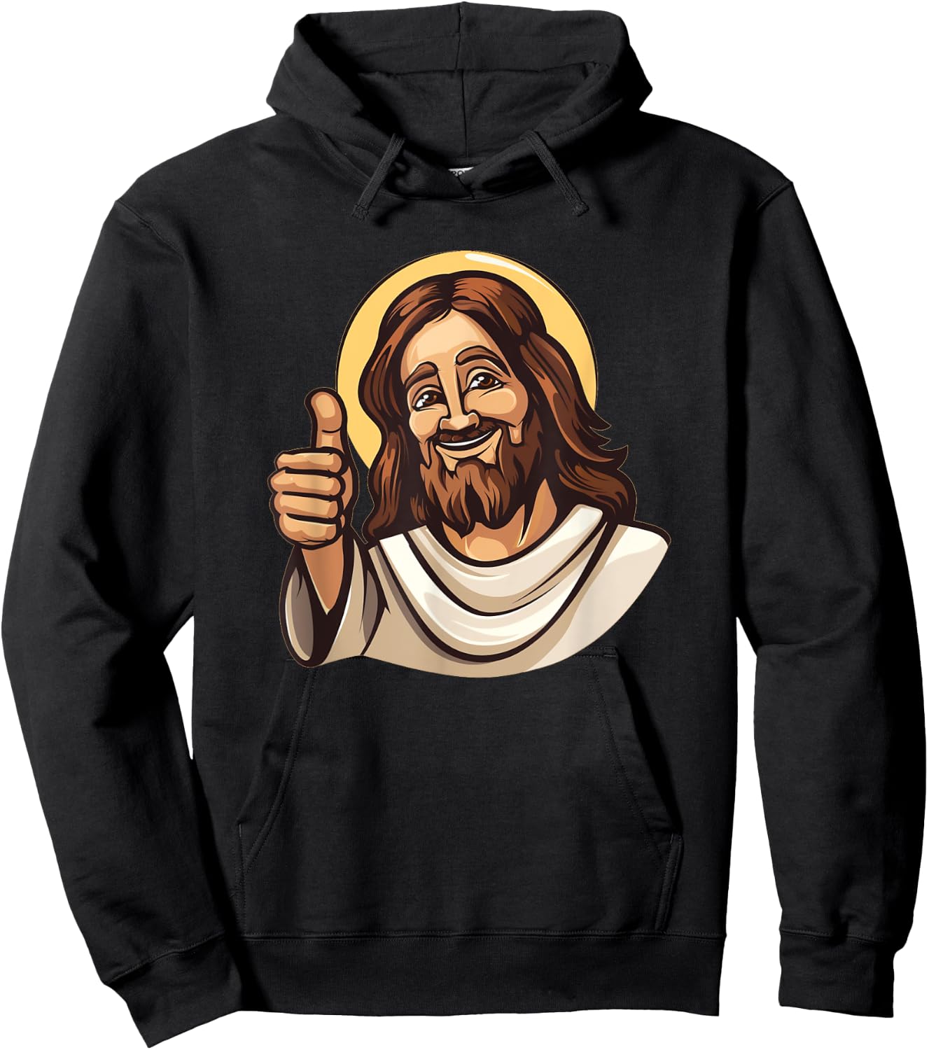 Smiling Jesus Christ with Thumb up Costume Hoodie - Hoodie | Black