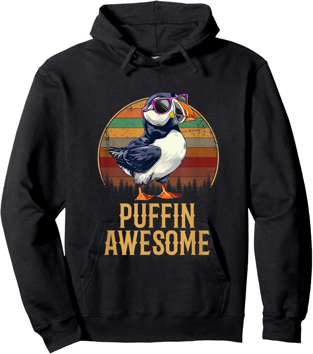 Puffin Awesome, Puffin Hoodie - Hoodie | Black