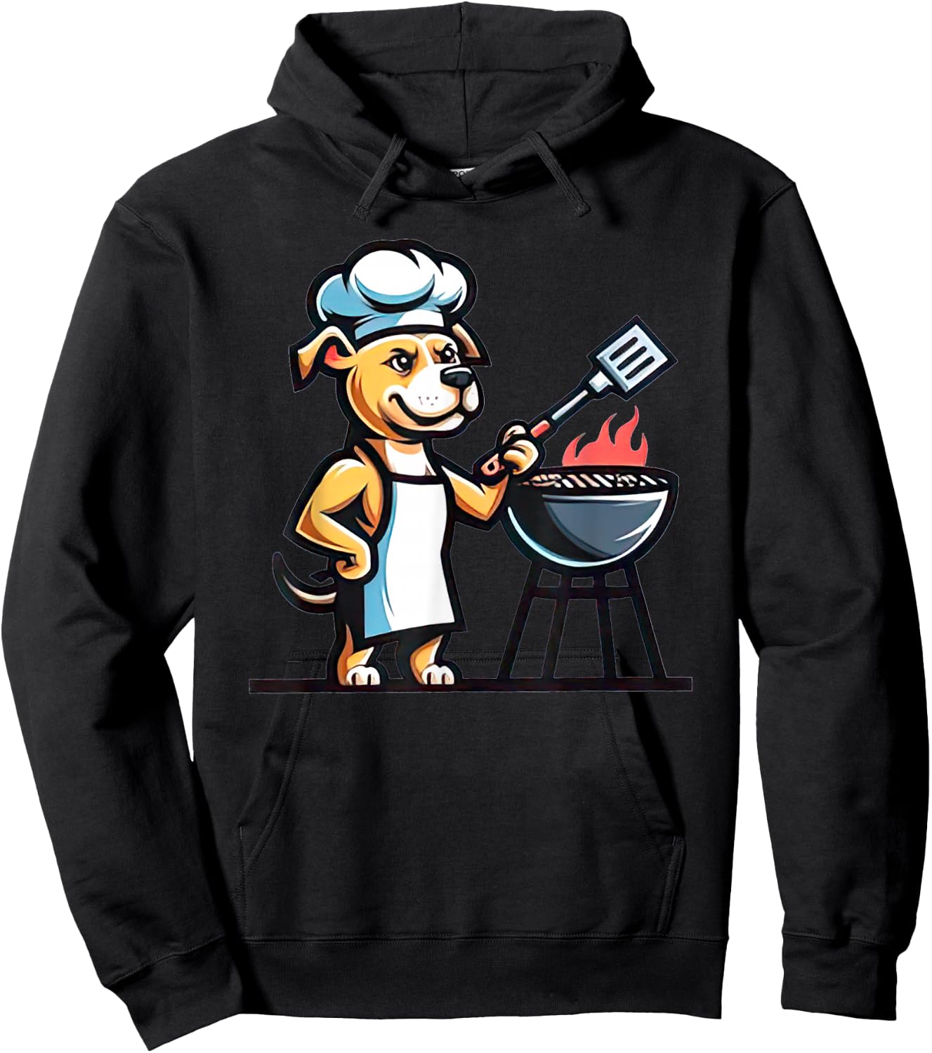 Pitbull Dog Doing Barbecue Dog Lover Funny Grill Master Hoodie - Hoodie | Black
