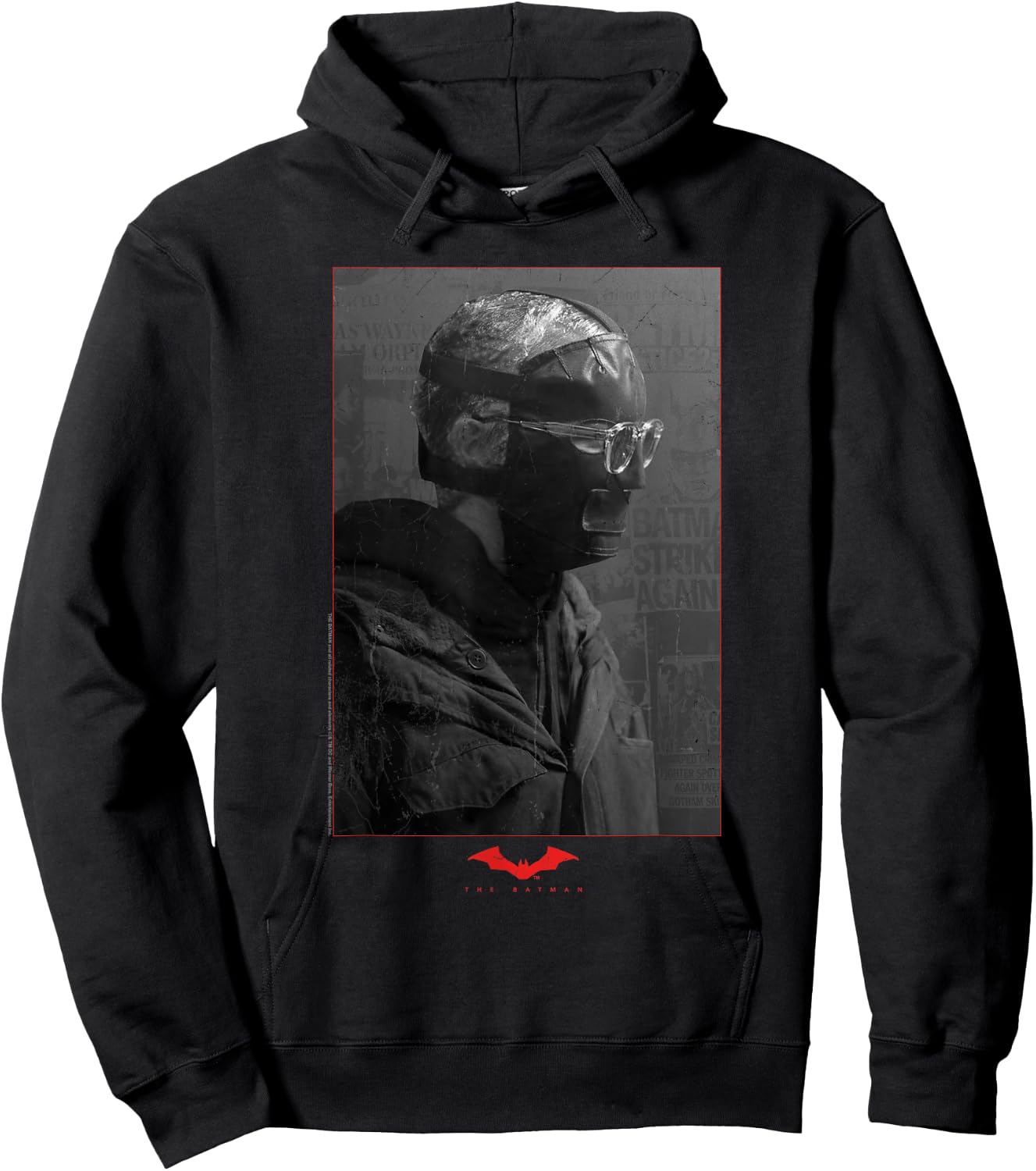 The Batman Riddler Worn Portrait Hoodie - Hoodie | Black