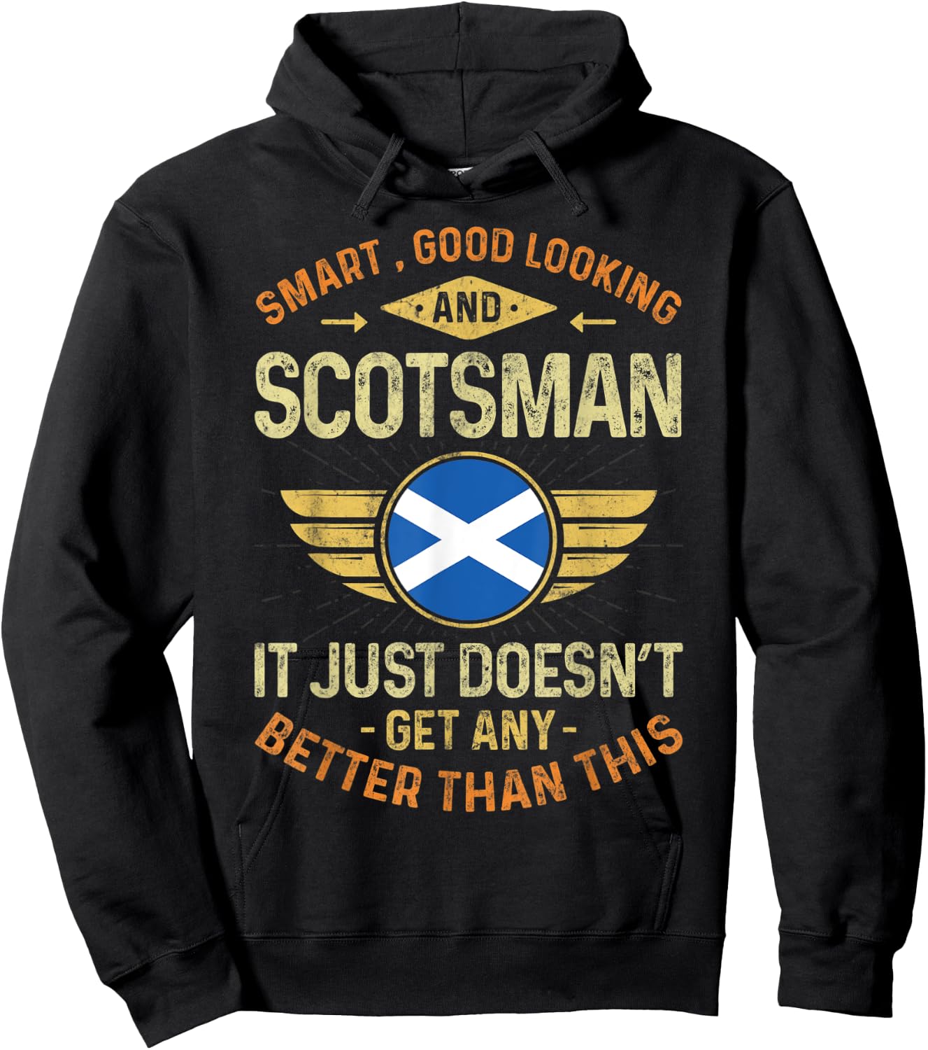 Scotland Flag Proud Scotsmen Men & Women Hoodie - Hoodie | Black
