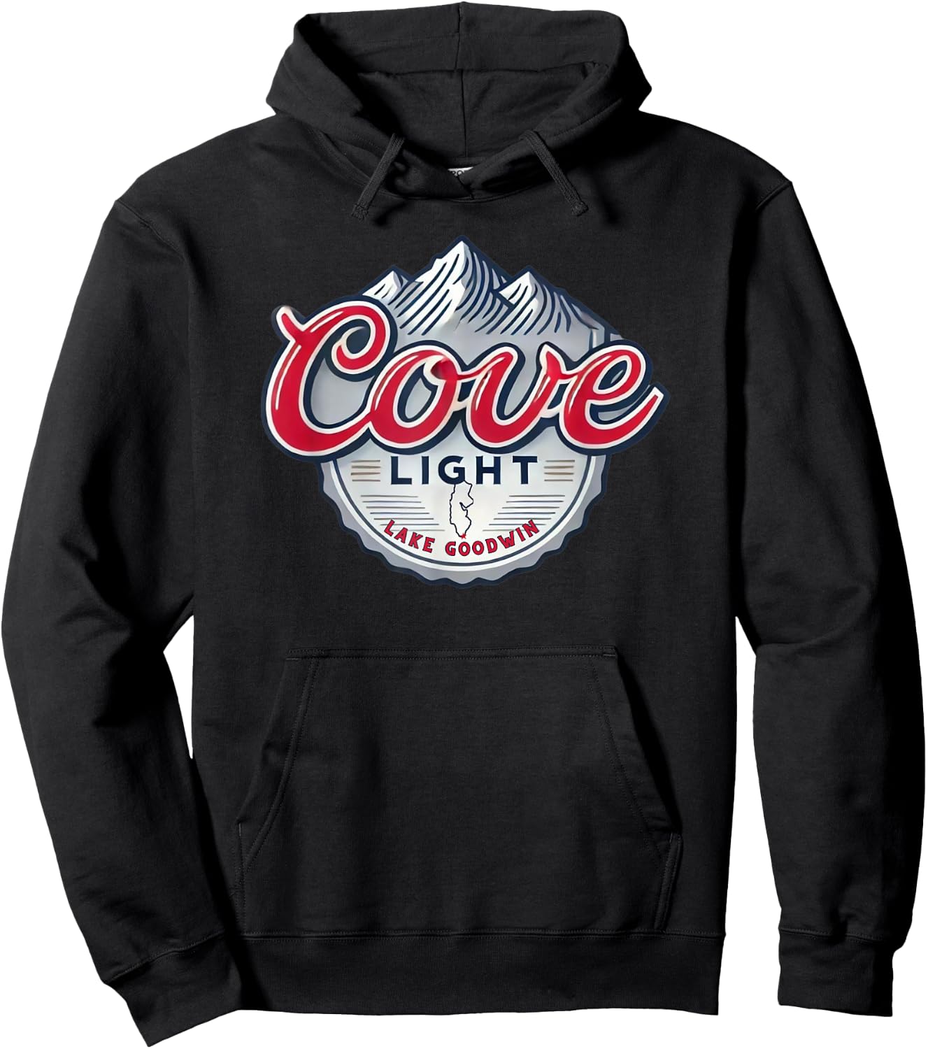 Cove Light, Lake Goodwin Washington Hoodie - Hoodie | Black
