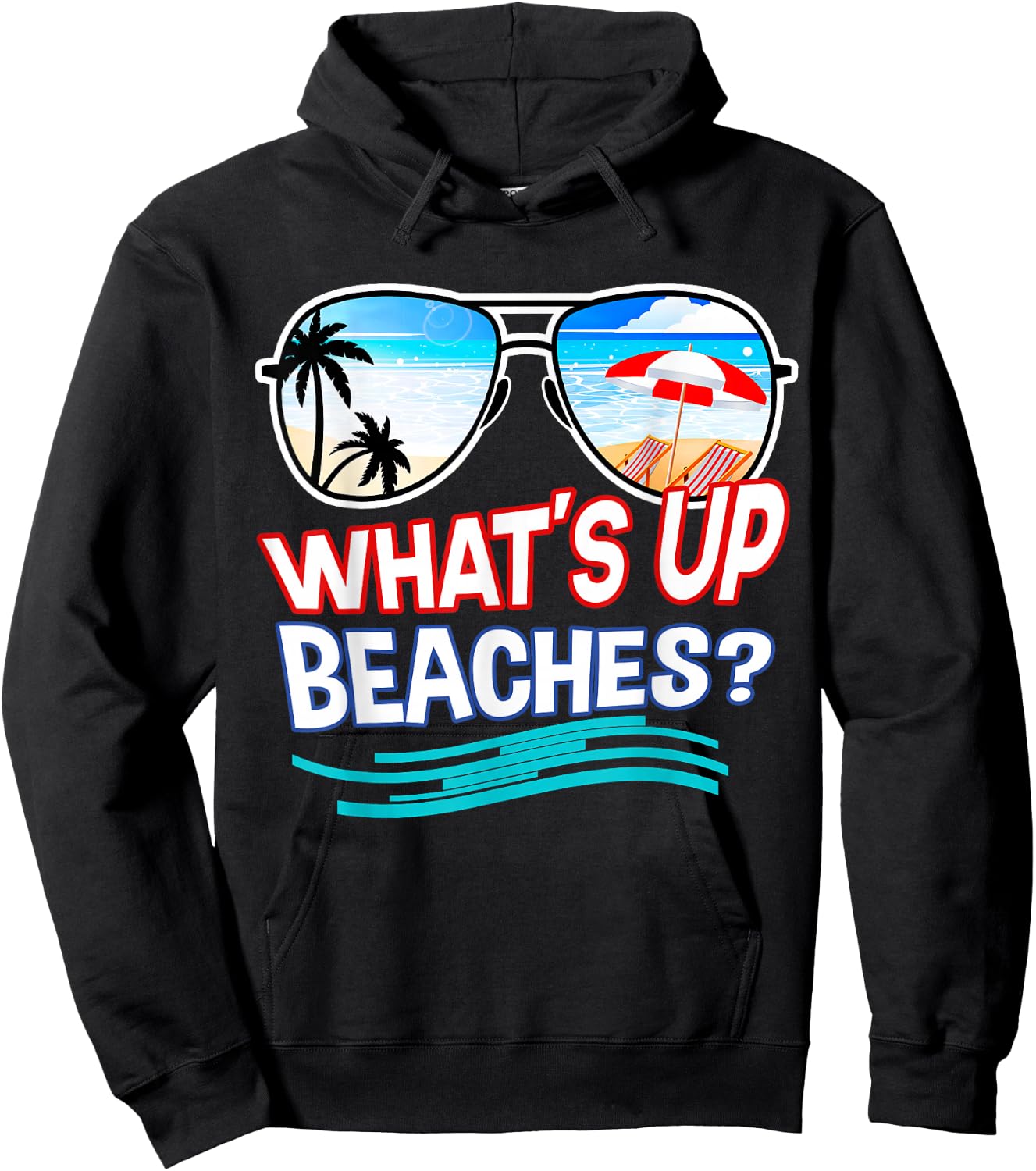 Funny Whats Up Beaches Family Vacation Matching Hoodie - Hoodie | Black