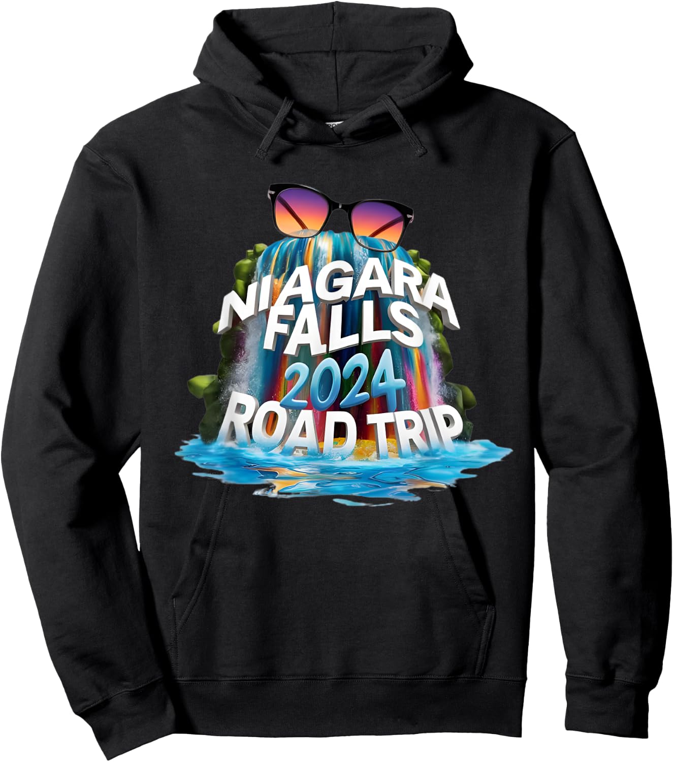 Road Trips Squad Niagara Falls Souvenirs Family 2024 Design Hoodie - Hoodie | Black