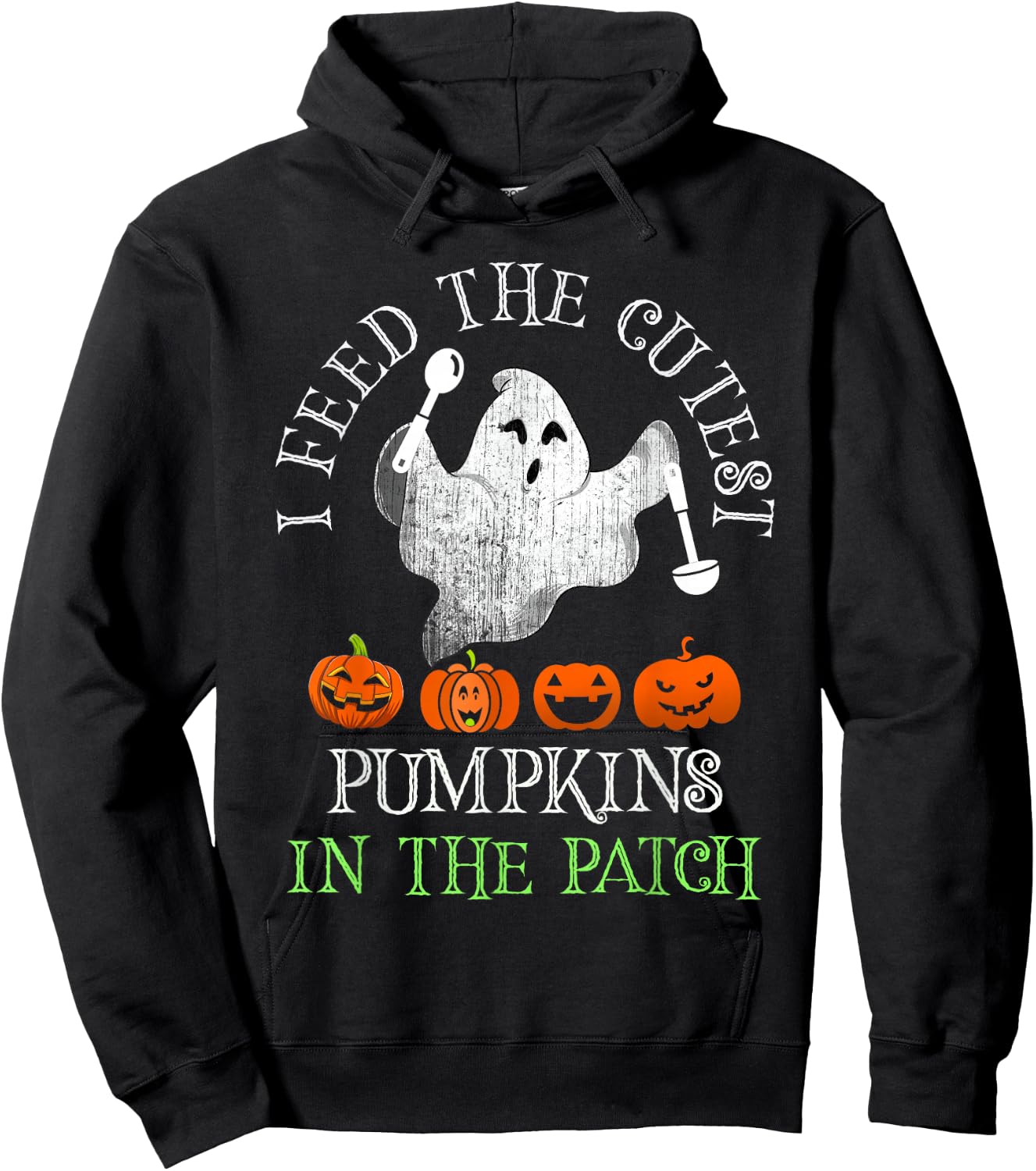 Halloween LUNCH LADY Squad School Food Service Boo Crew Hoodie - Hoodie | Black