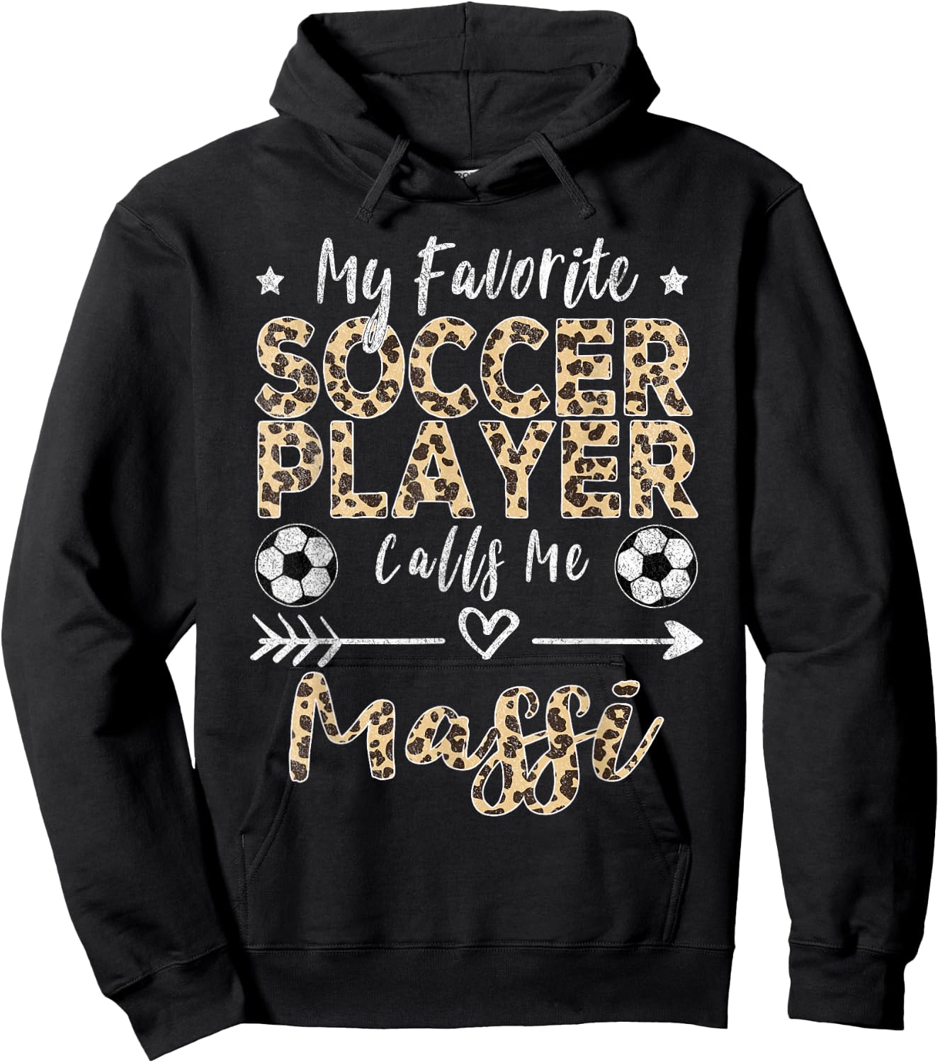My Favorite Soccer Player Calls Me Massi Indian Aunt Hoodie - Hoodie | Black