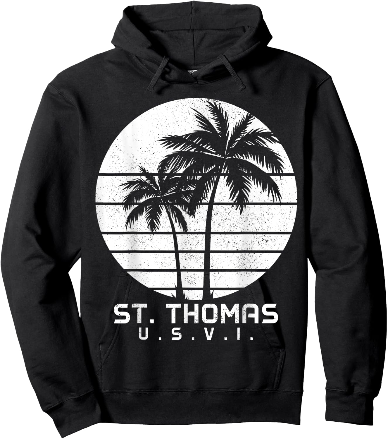 St. Thomas US Virgin Islands Pride Vacation USVI Vintage Hoodie - Hoodie | Black