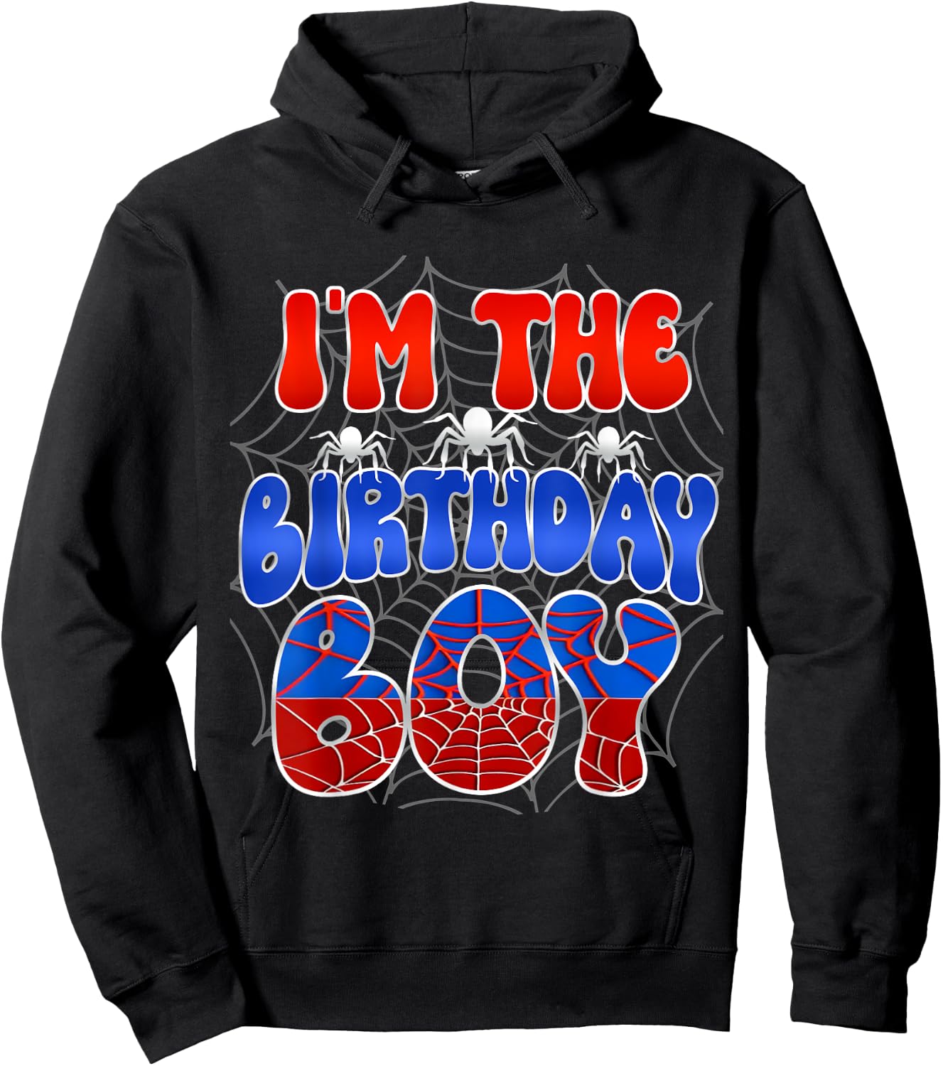 I'm the Birthday Boy Costume Spider Web Birthday Party Hoodie - Hoodie | Black
