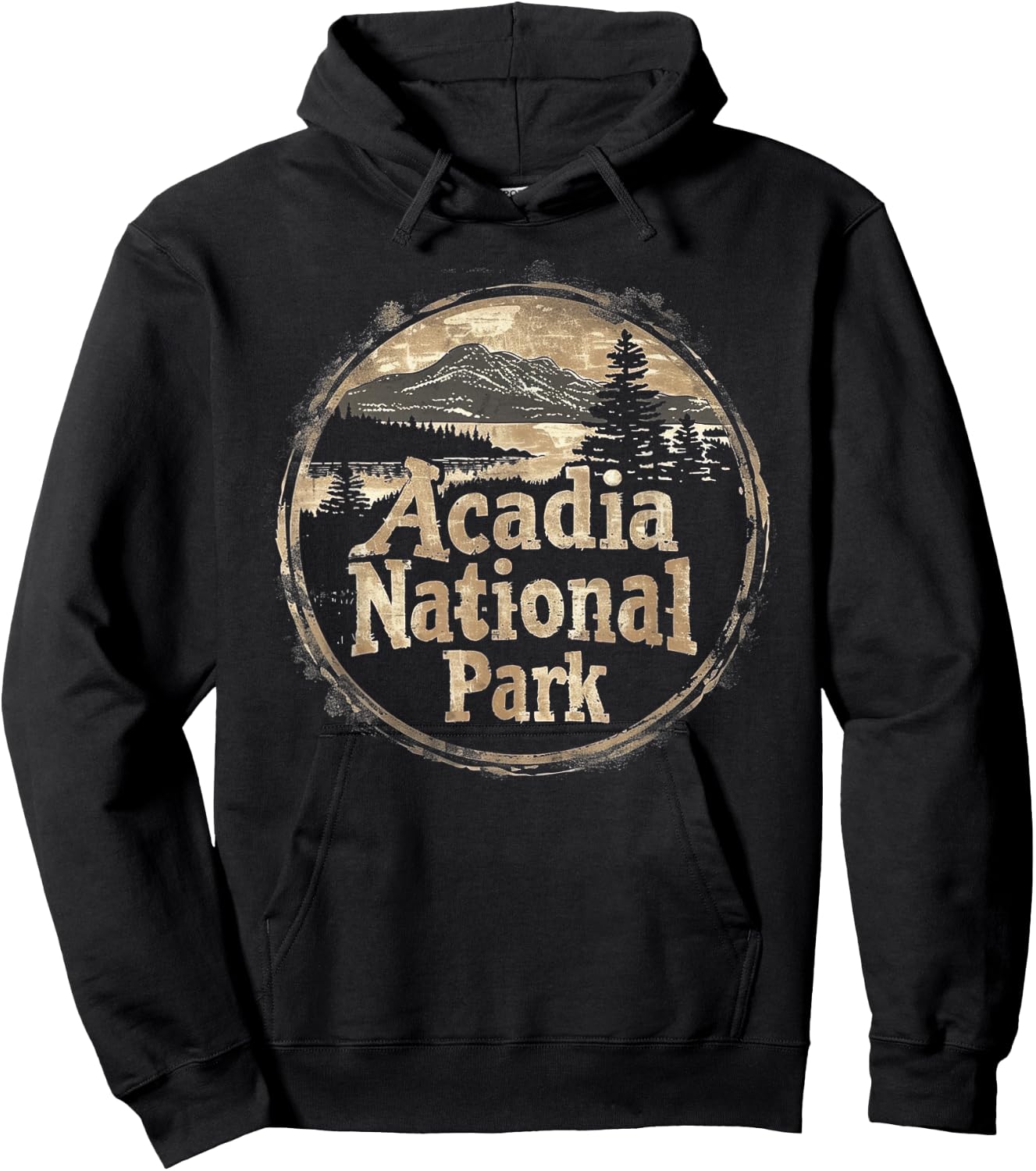 Acadia - US National Park Vintage Men Women Kids Retro Hoodie - Hoodie | Black