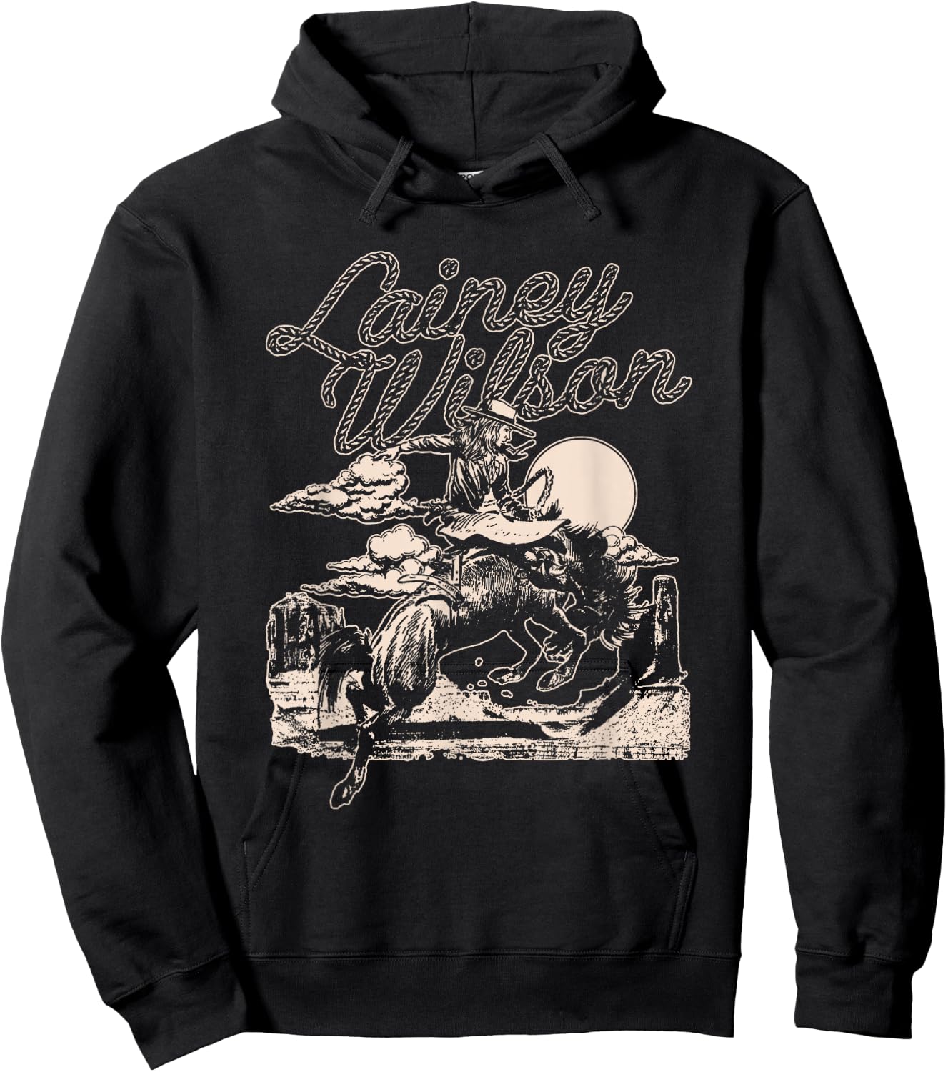 Lainey Wilson - Horse Hoodie - Hoodie | Black