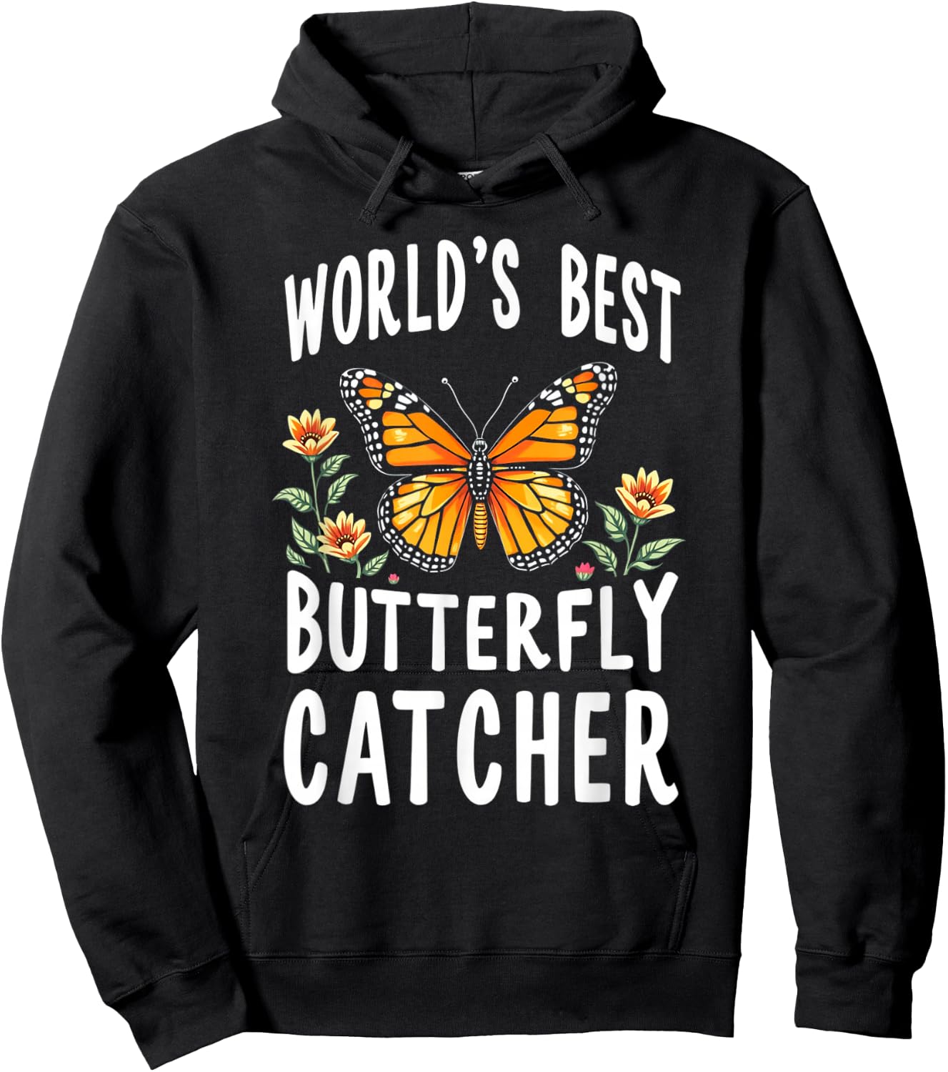 Mom Women's Gifts NatureLoversCo World's Best Butterfly Catcher Nature Enthusiast Hoodie - Hoodie | Black