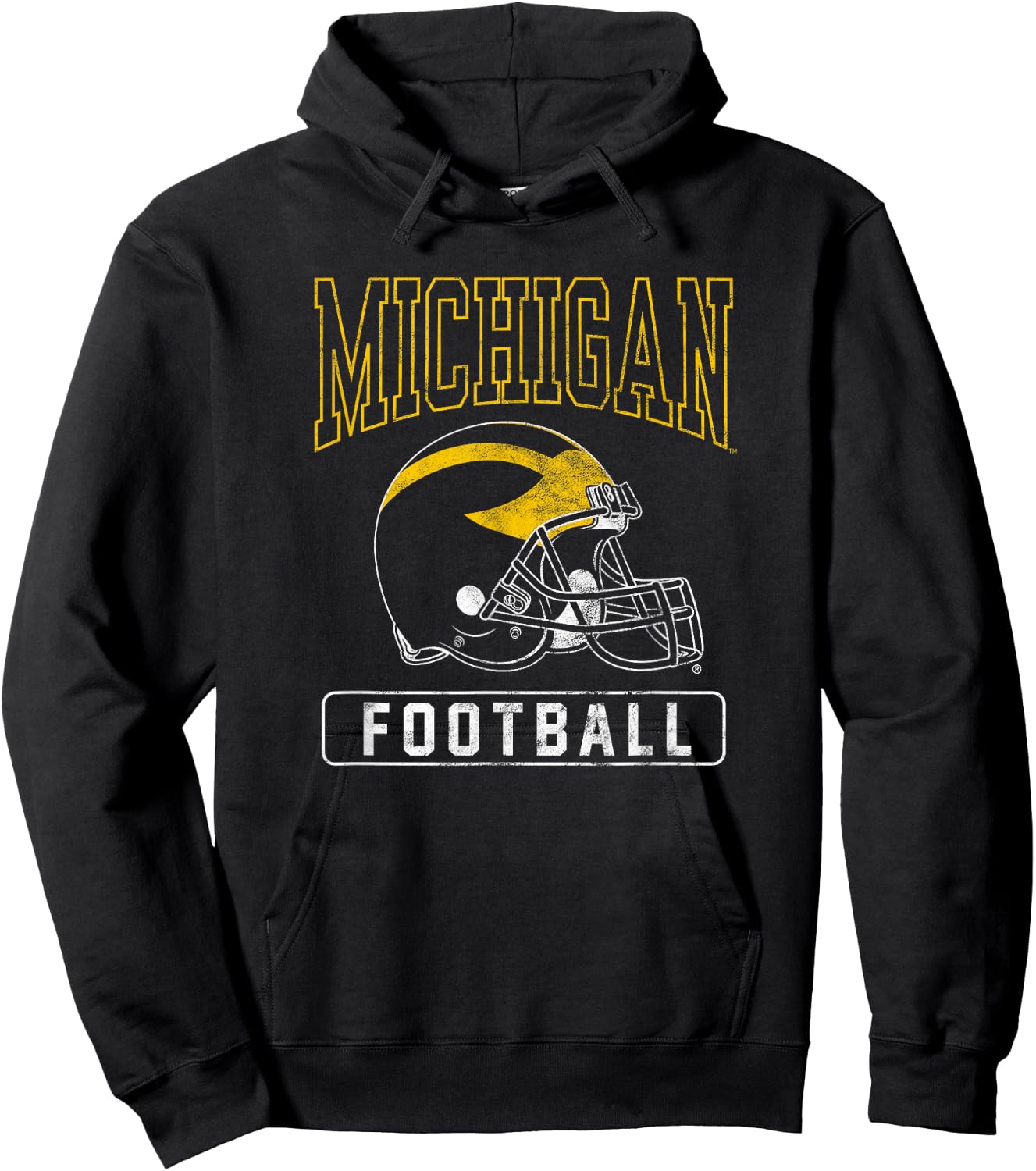 University of Michigan Wolverines U of M Football Helmet Hoodie - Hoodie | Black