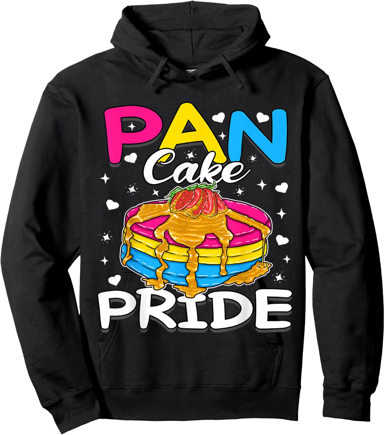 Pansexual Pride Funny Pan Cake Hoodie - Hoodie | Black