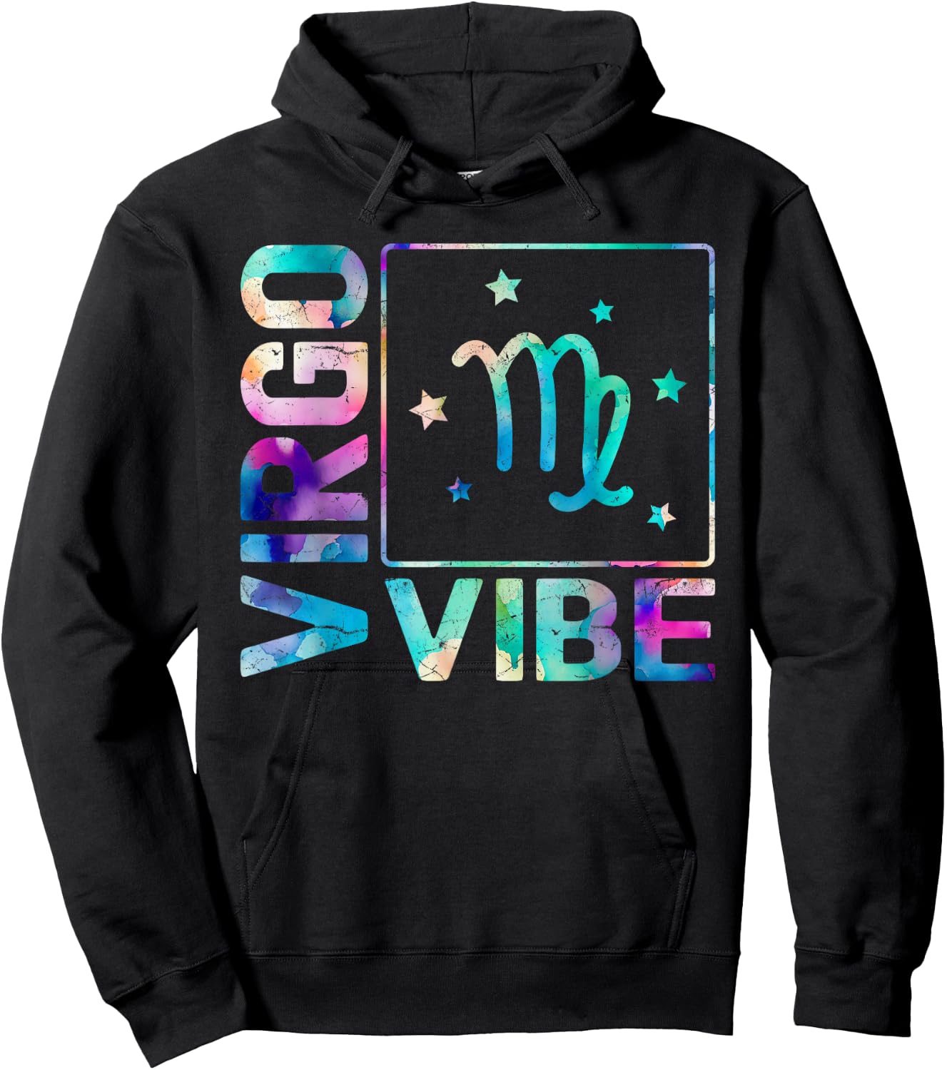 Virgo Vibe Cool Tie-Dye Zodiac Gifts, Virgo Hoodie - Hoodie | Black